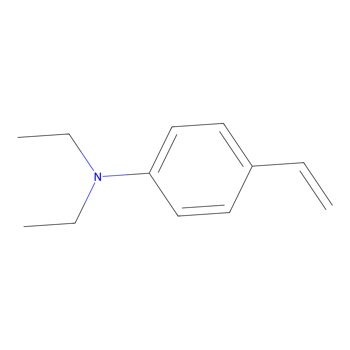 4-ethenyl-N,N-diethylaniline molecular structure, CAS 14031-99-3
