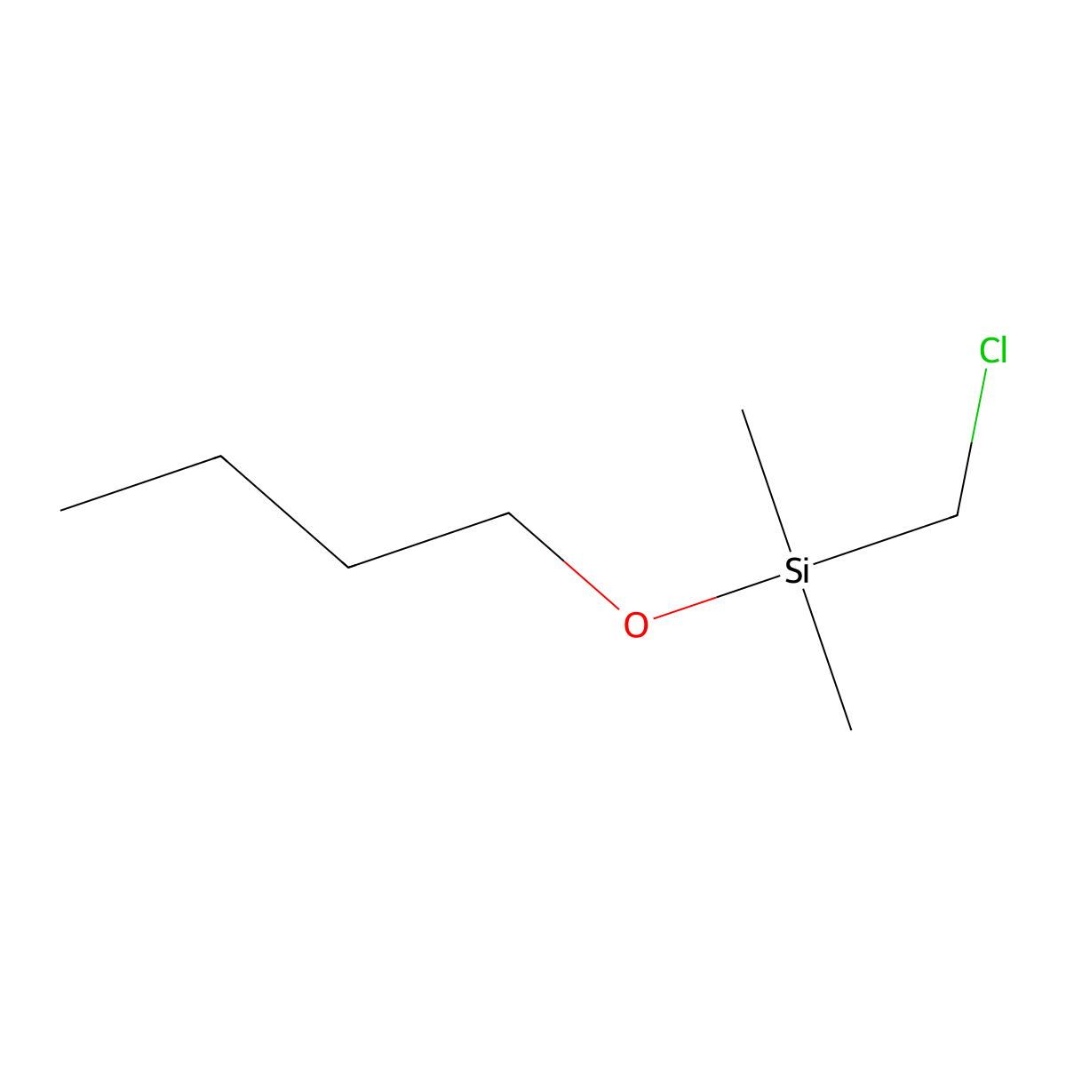 Butoxy(chloromethyl)dimethylsilane molecular structure, CAS 14032-21-4