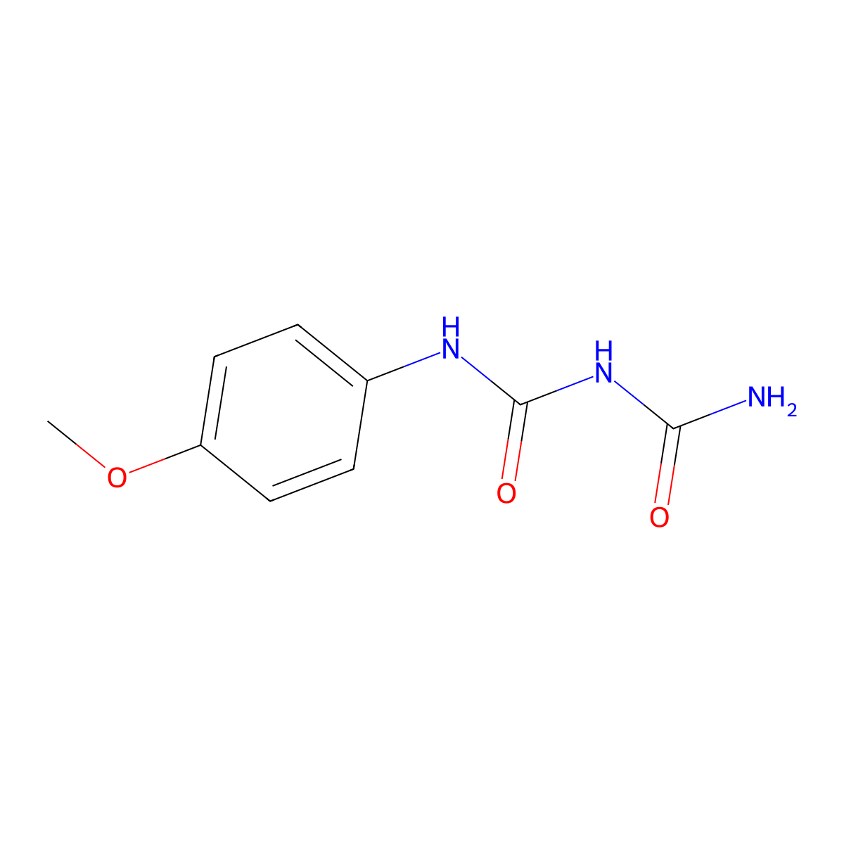 1-Carbamoyl-3-(4-methoxyphenyl)urea molecular structure, CAS 14032-35-0
