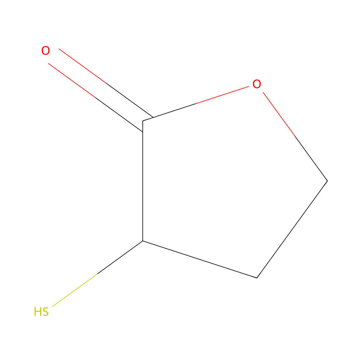 3-Sulfanyloxolan-2-one molecular structure, CAS 14032-62-3