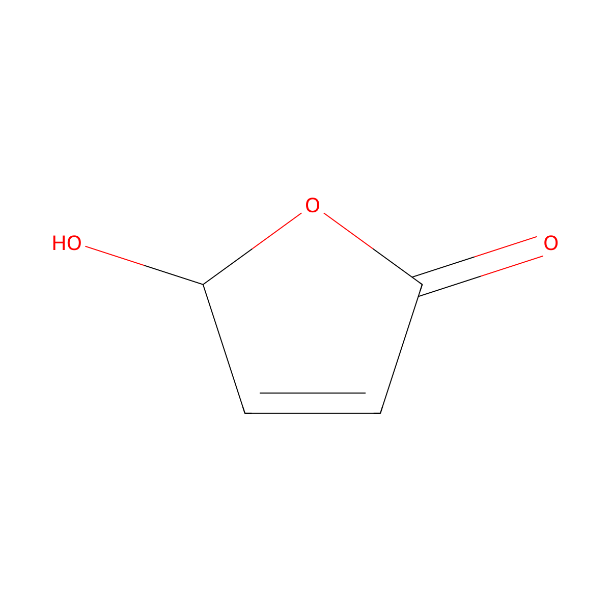 5-Hydroxy-2,5-dihydrofuran-2-one molecular structure, CAS 14032-66-7
