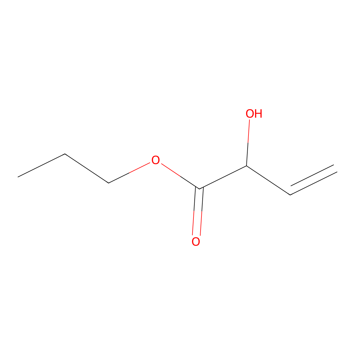 Propyl 2-hydroxybut-3-enoate molecular structure, CAS 1403229-32-2