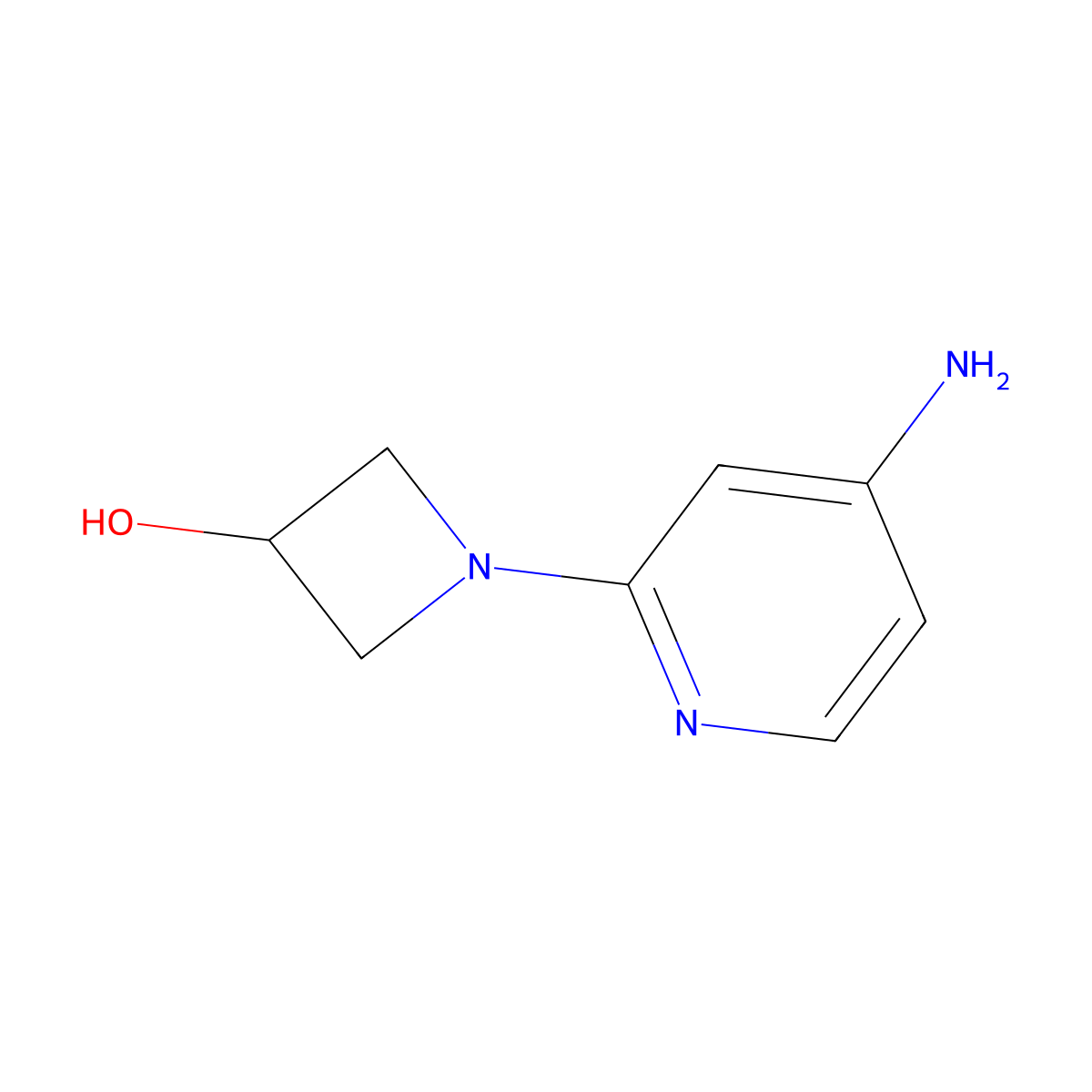 1-(4-Aminopyridin-2-yl)azetidin-3-ol molecular structure, CAS 1403248-75-8