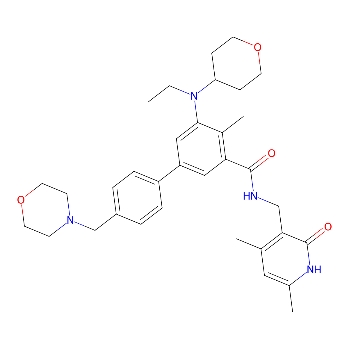 Tazemetostat molecular structure, CAS 1403254-99-8
