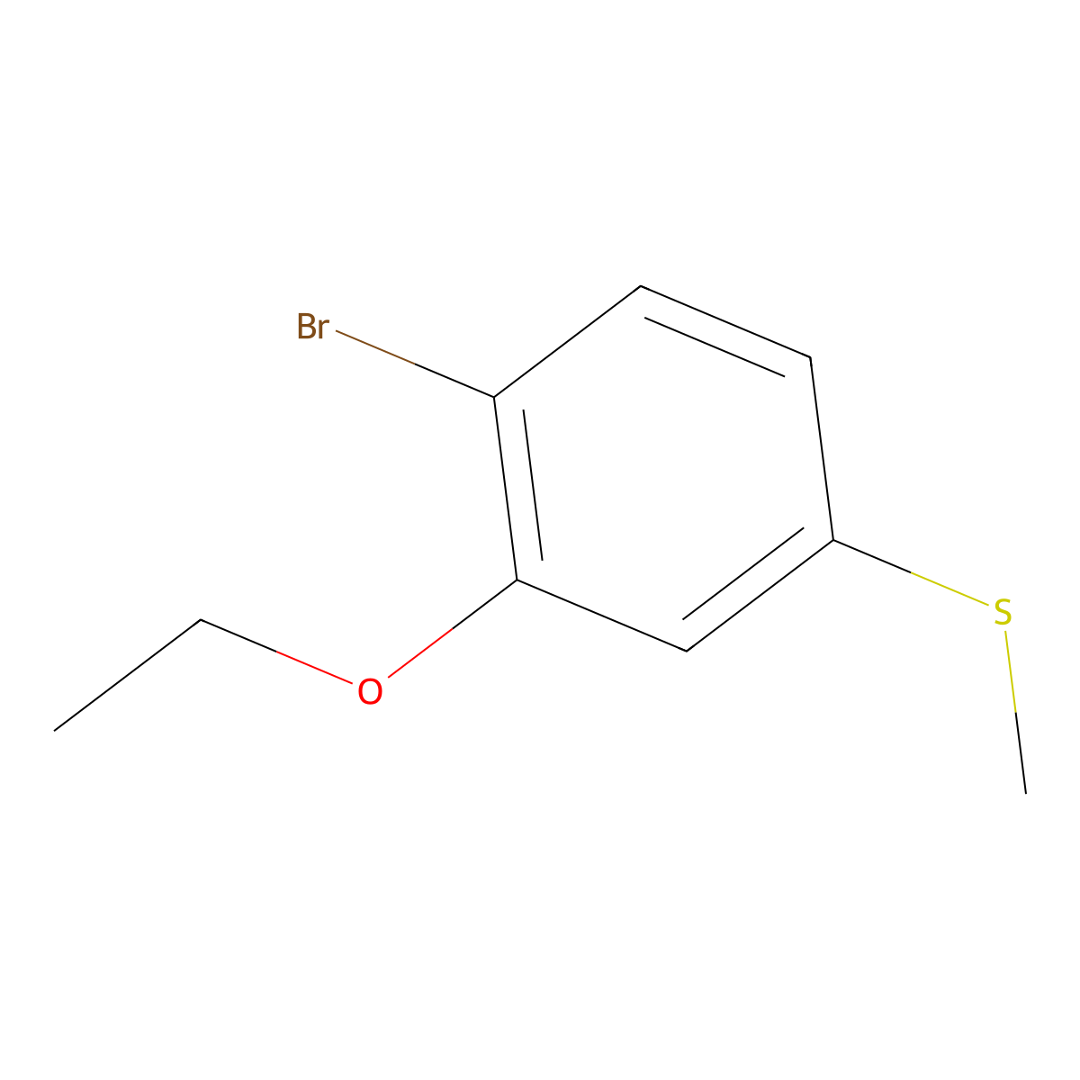 (4-Bromo-3-ethoxyphenyl)(methyl)sulfane molecular structure, CAS 1403329-86-1