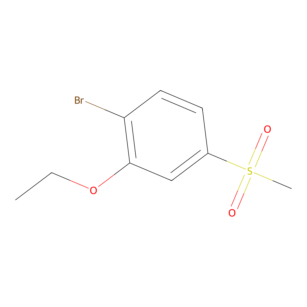 1-Bromo-2-ethoxy-4-methanesulfonyl-benzene molecular structure, CAS 1403329-87-2