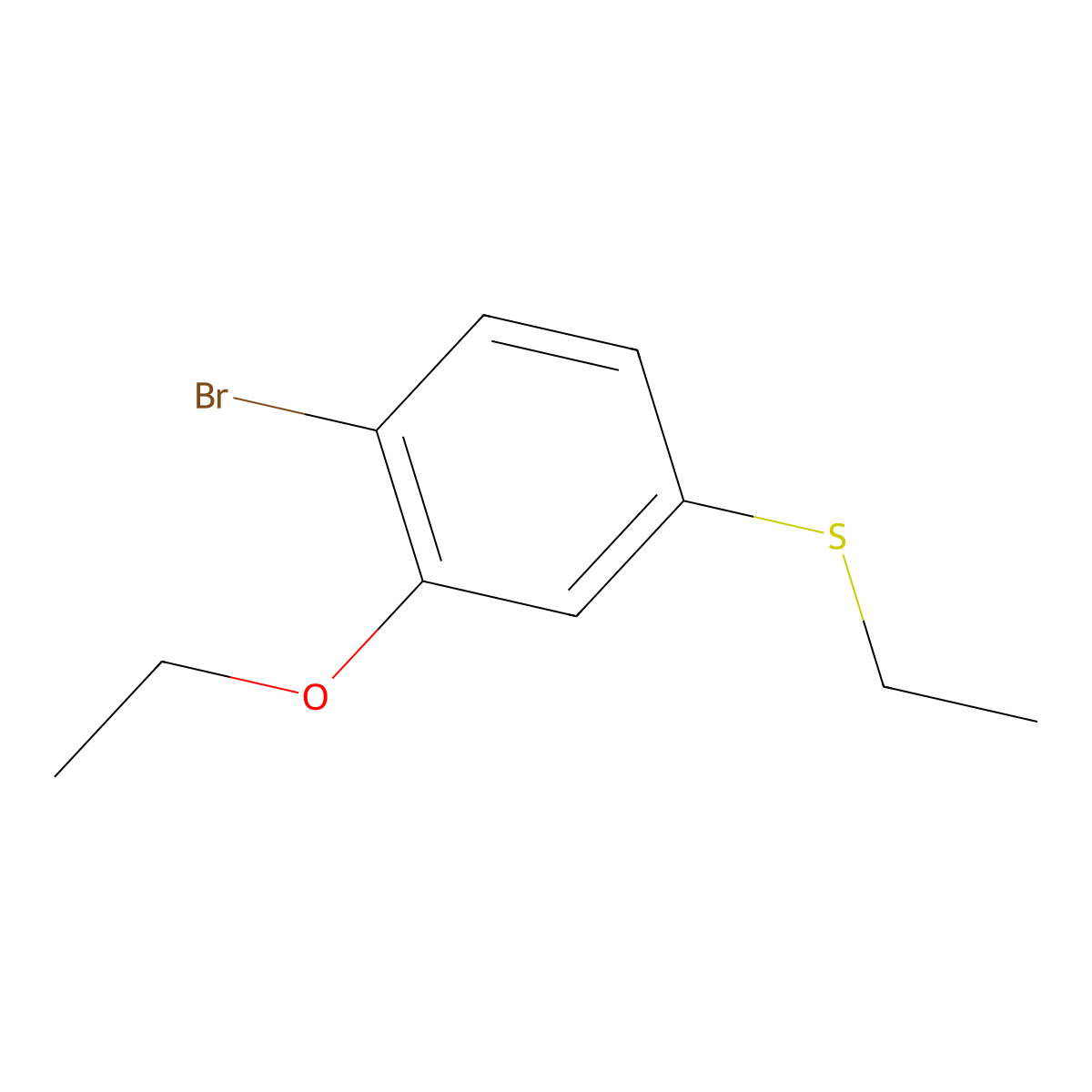(4-Bromo-3-ethoxyphenyl)(ethyl)sulfane molecular structure, CAS 1403329-88-3