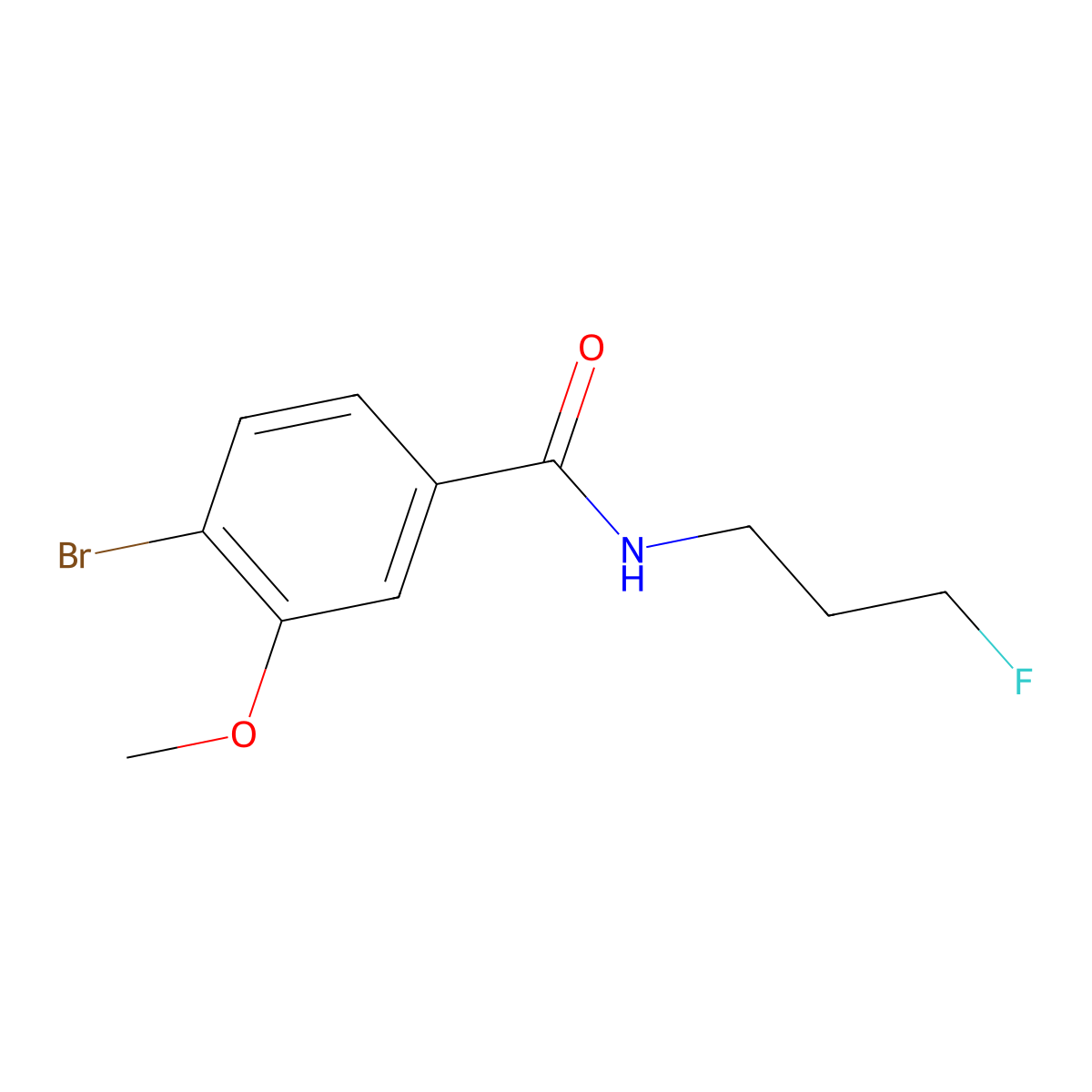 4-Bromo-N-(3-fluoropropyl)-3-methoxybenzamide molecular structure, CAS 1403330-03-9