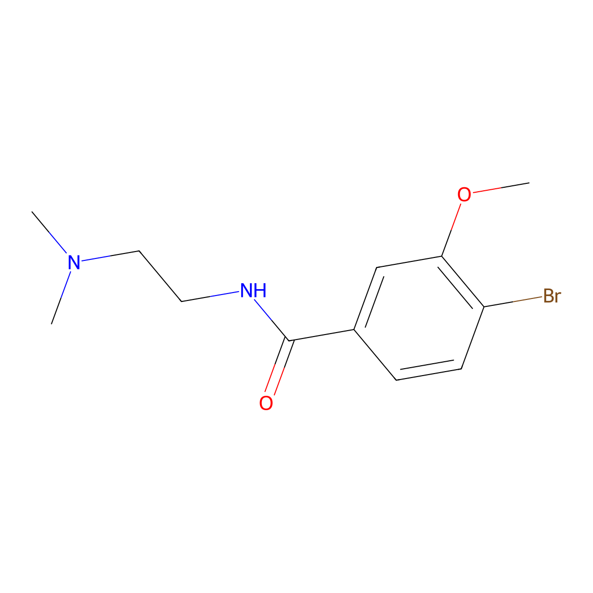 4-Bromo-N-[2-(dimethylamino)ethyl]-3-methoxybenzamide molecular structure, CAS 1403330-05-1