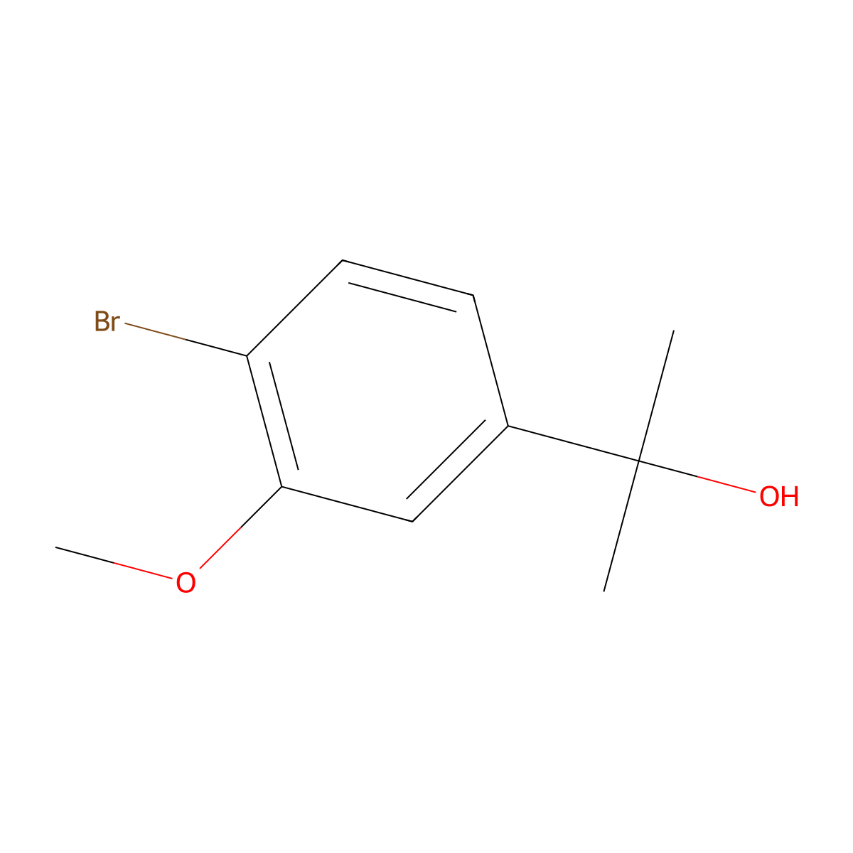 2-(4-Bromo-3-methoxyphenyl)propan-2-ol molecular structure, CAS 1403330-20-0