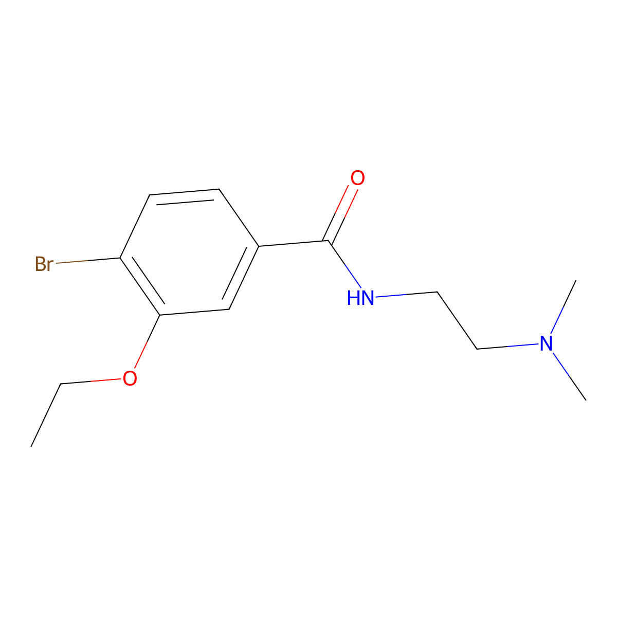 4-Bromo-N-[2-(dimethylamino)ethyl]-3-ethoxybenzamide molecular structure, CAS 1403330-23-3