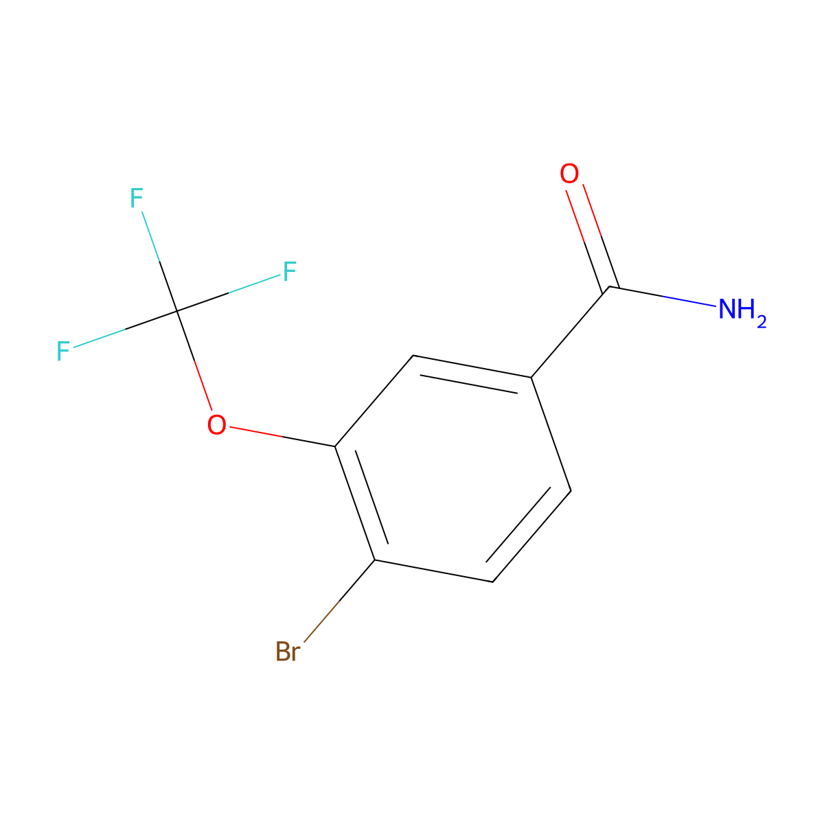 4-Bromo-3-(trifluoromethoxy)benzamide molecular structure, CAS 1403330-28-8