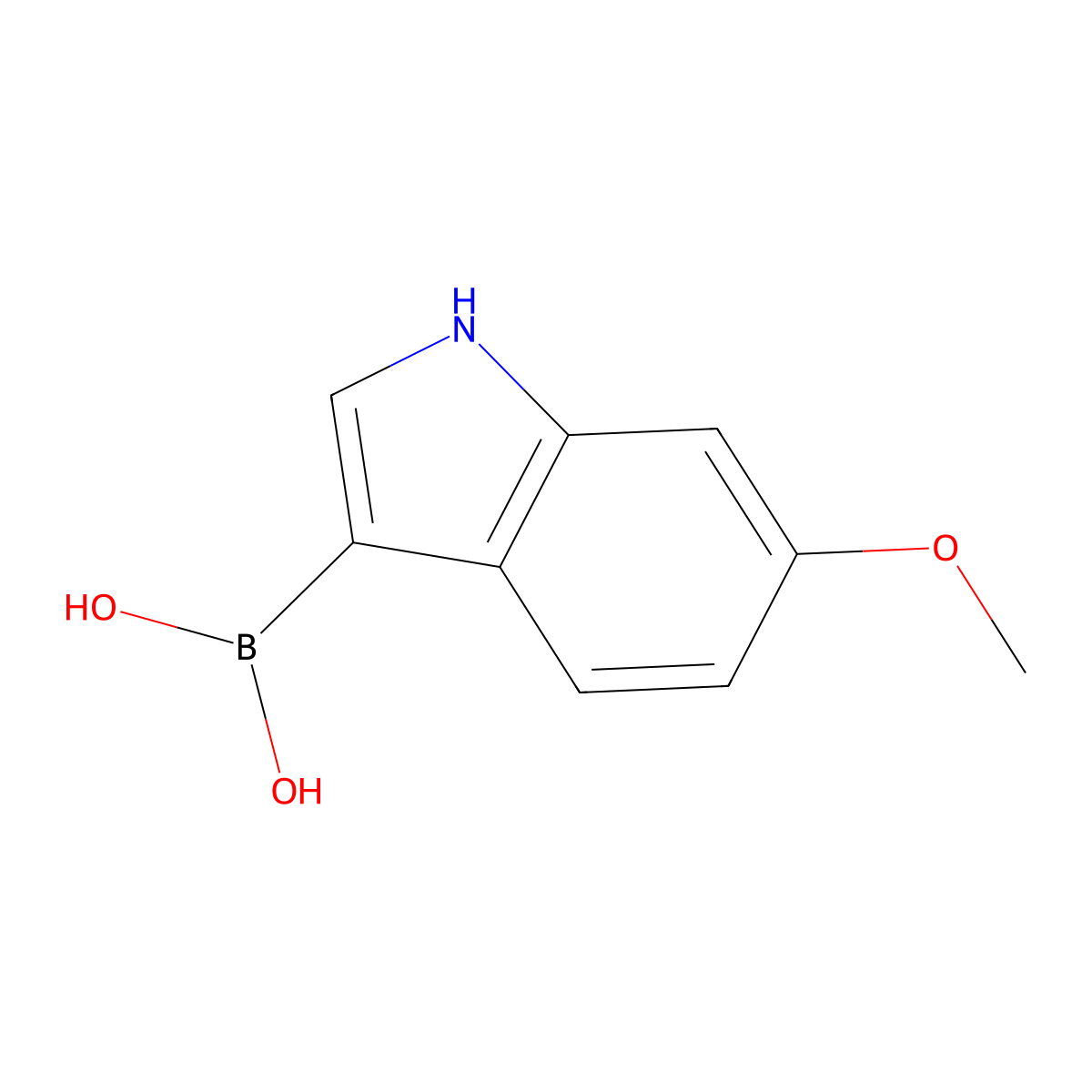 (6-Methoxy-1H-indol-3-yl)boronic acid molecular structure, CAS 1403343-53-2