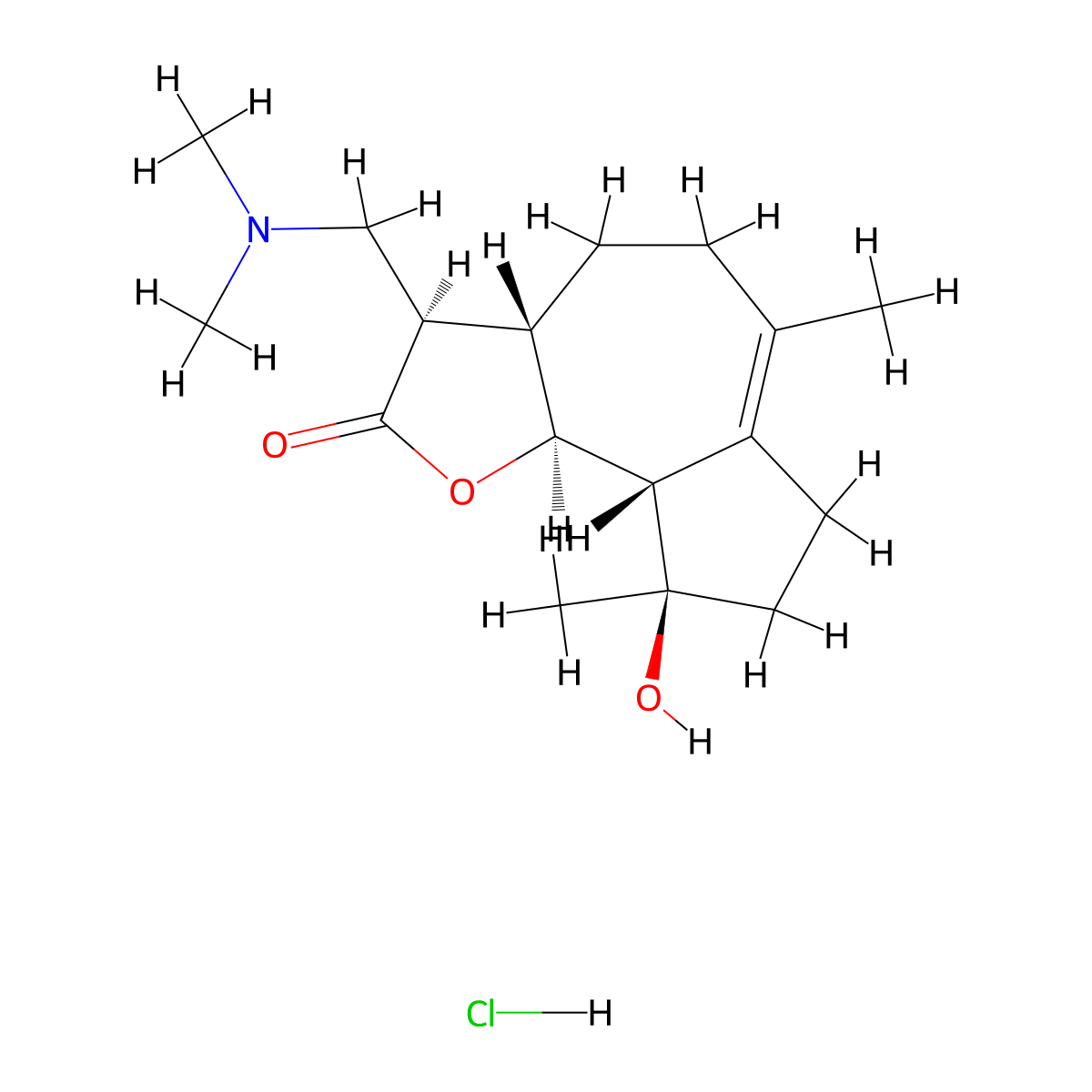 Dimethylaminomicheliolide HCl molecular structure, CAS 1403357-80-1