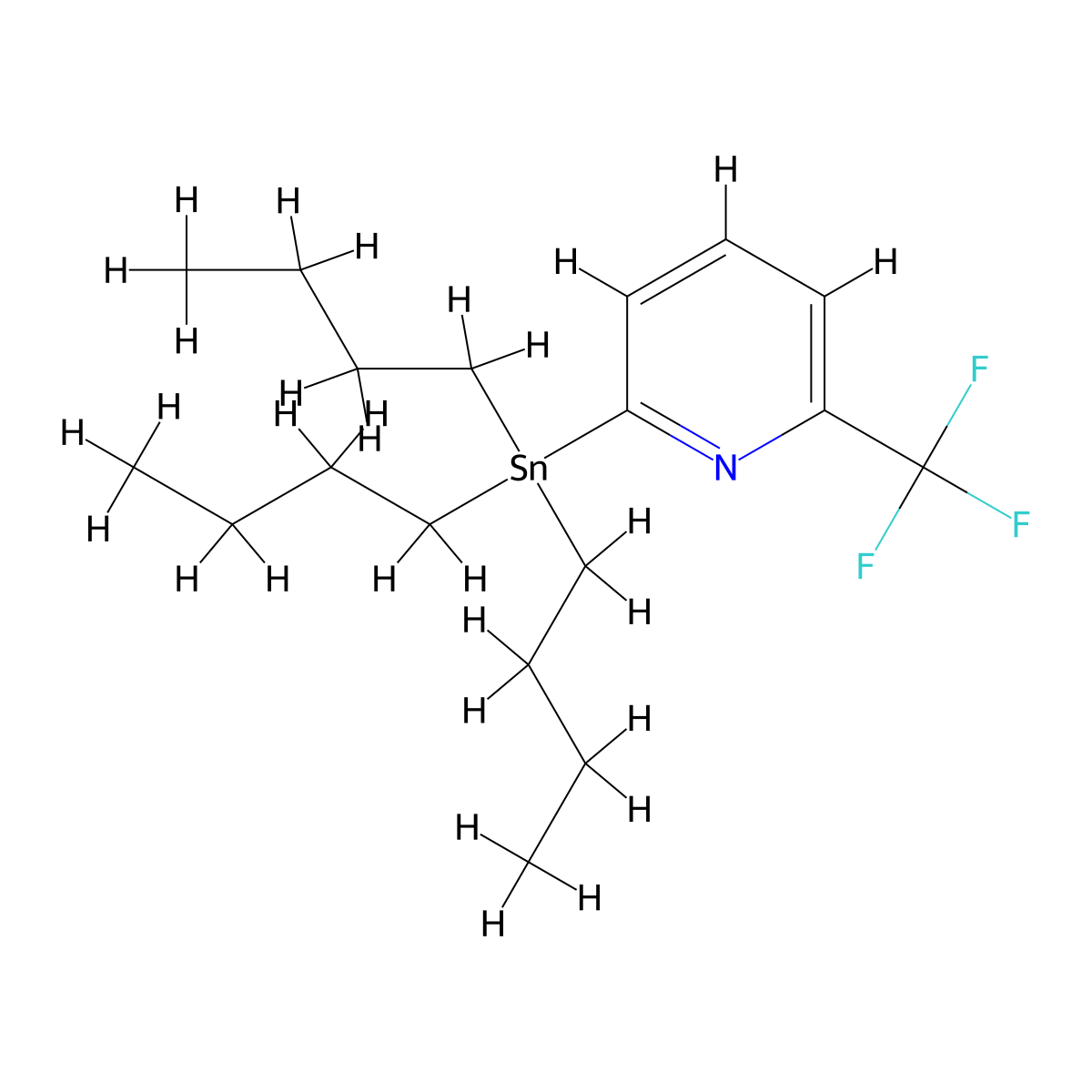 2-(Tributylstannyl)-6-(trifluoromethyl)pyridine molecular structure, CAS 1403367-47-4