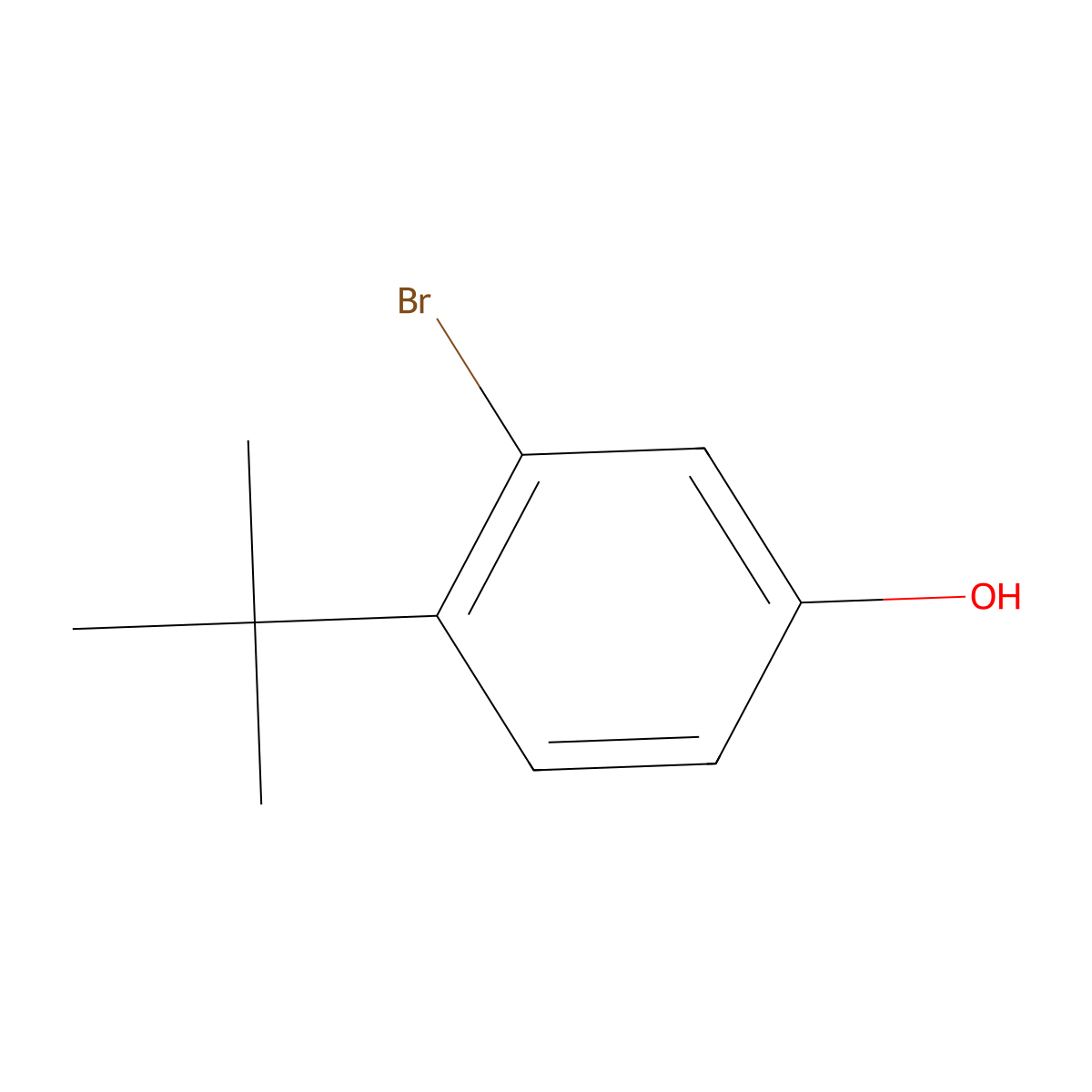 3-Bromo-4-tert-butylphenol molecular structure, CAS 14034-12-9