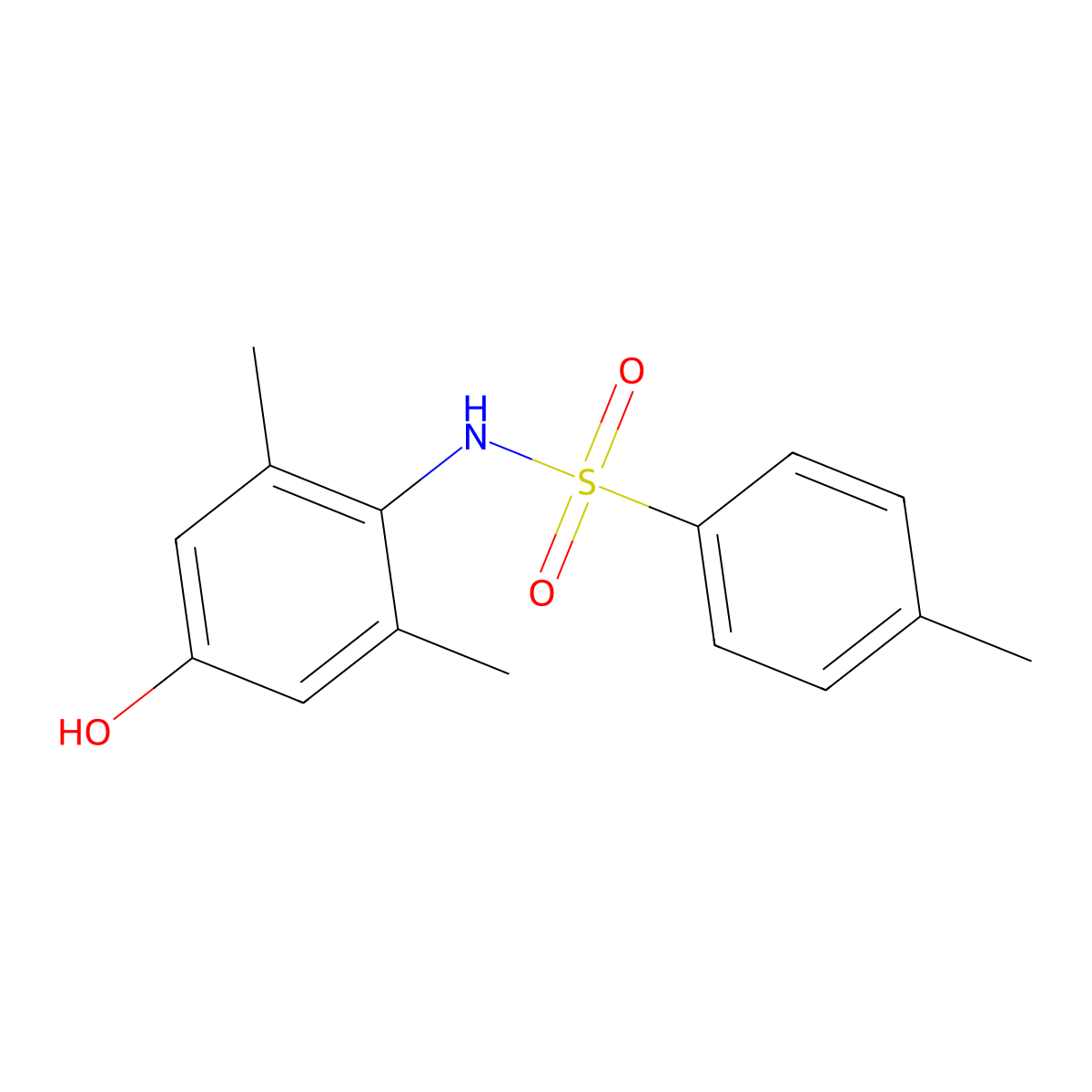 N-(4-hydroxy-2,6-dimethylphenyl)-4-methylbenzenesulfonamide molecular structure, CAS 14034-16-3