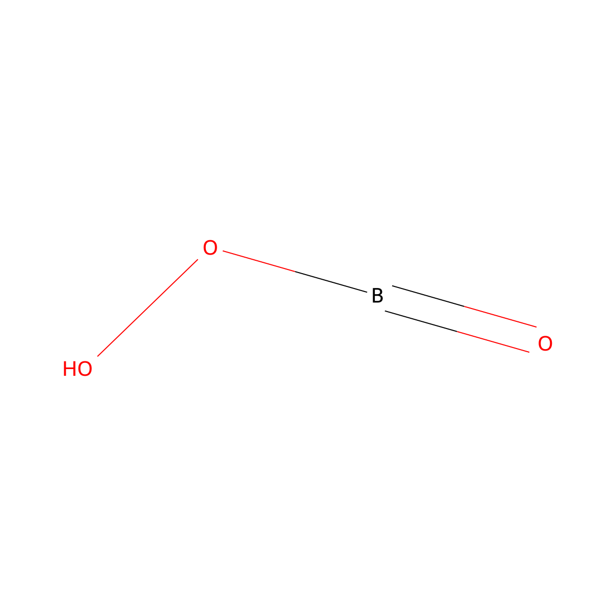 Perboric acid molecular structure, CAS 14034-78-7