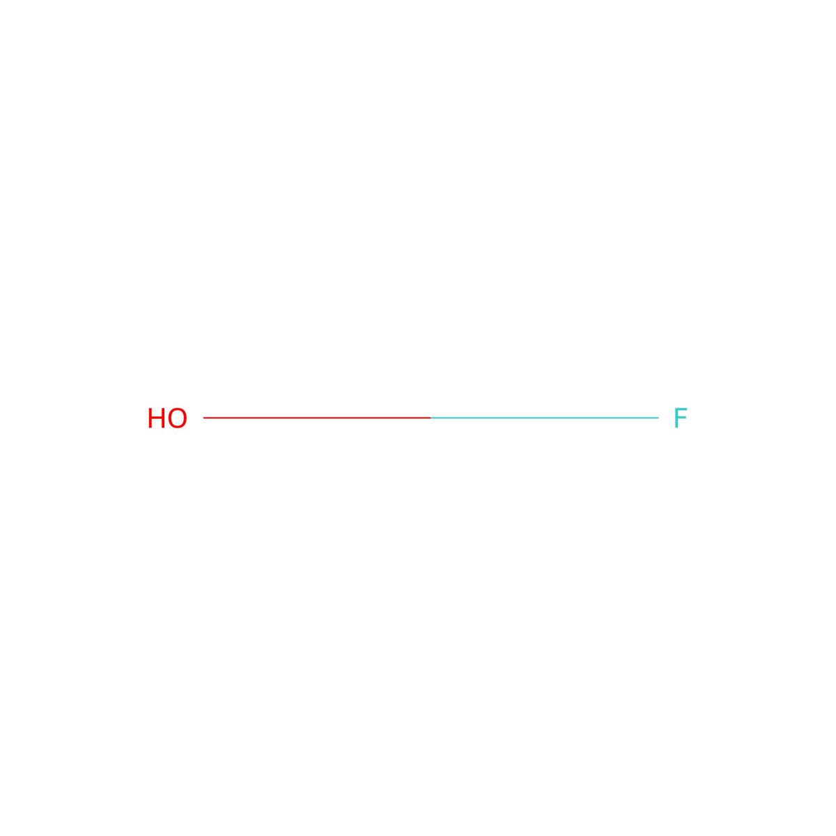 Hypofluorous acid molecular structure, CAS 14034-79-8