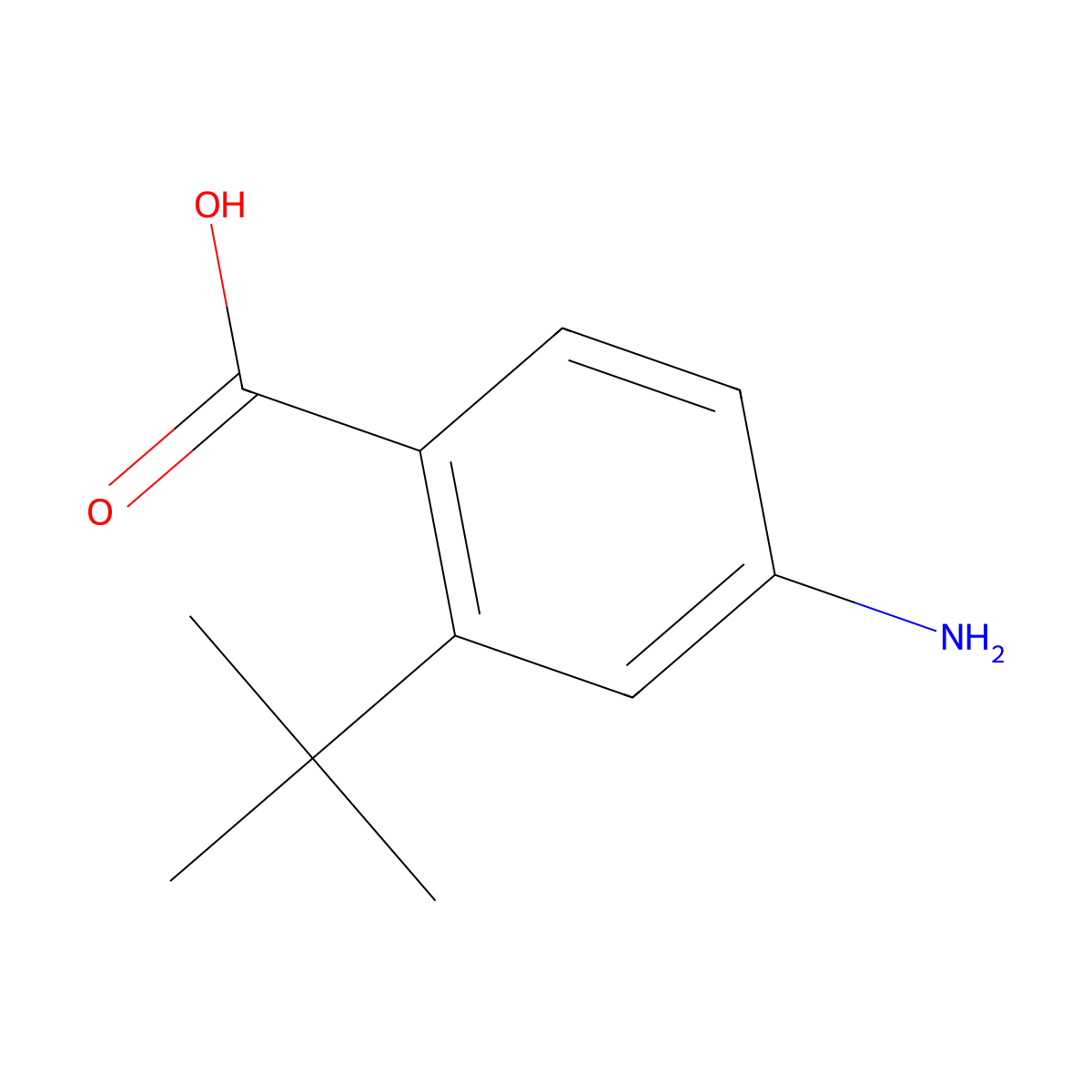 4-Amino-2-tert-butylbenzoic acid molecular structure, CAS 14034-98-1