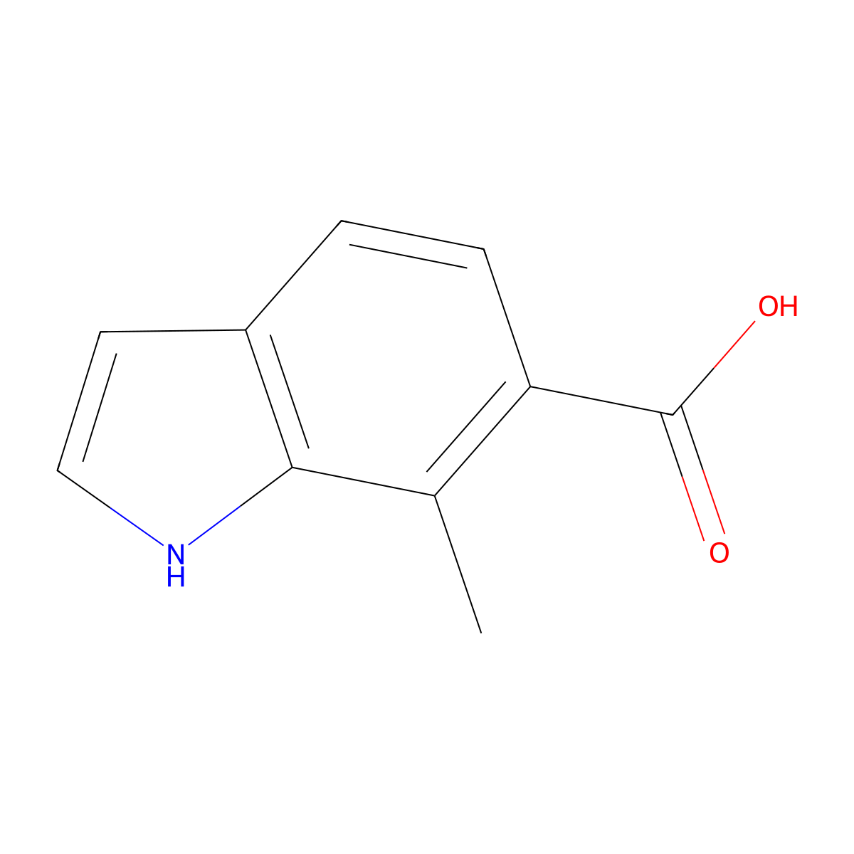 7-methyl-1H-indole-6-carboxylic acid molecular structure, CAS 1403456-74-5
