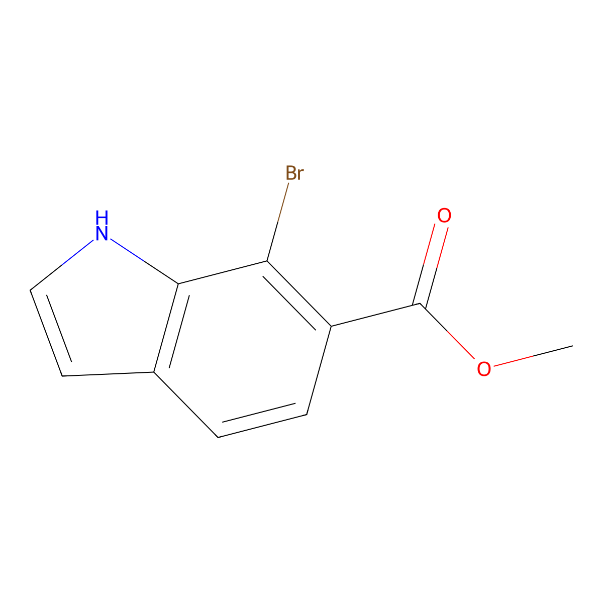 Methyl 7-bromo-1h-indole-6-carboxylate molecular structure, CAS 1403457-00-0