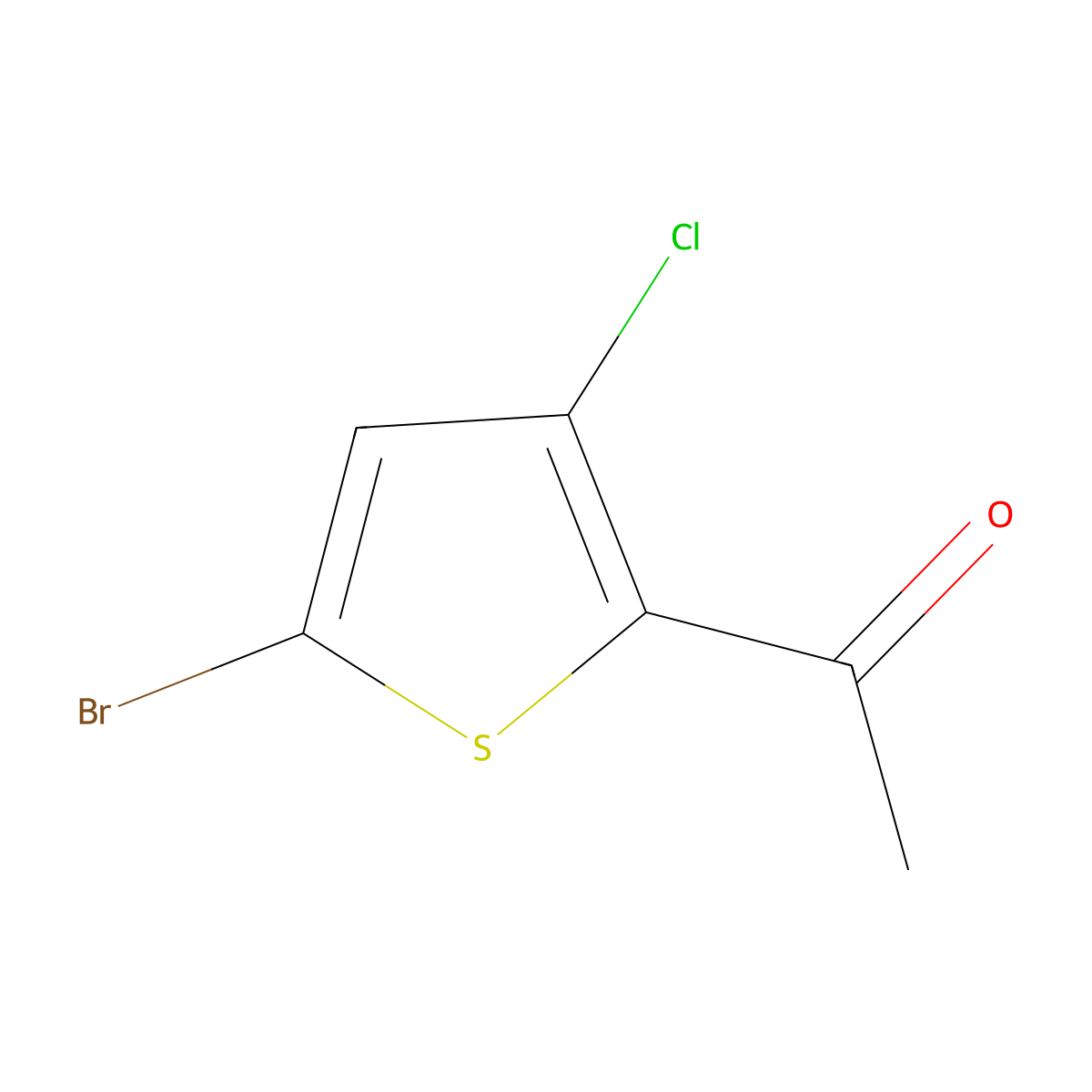 1-(5-Bromo-3-chlorothiophen-2-yl)ethan-1-one molecular structure, CAS 1403468-44-9