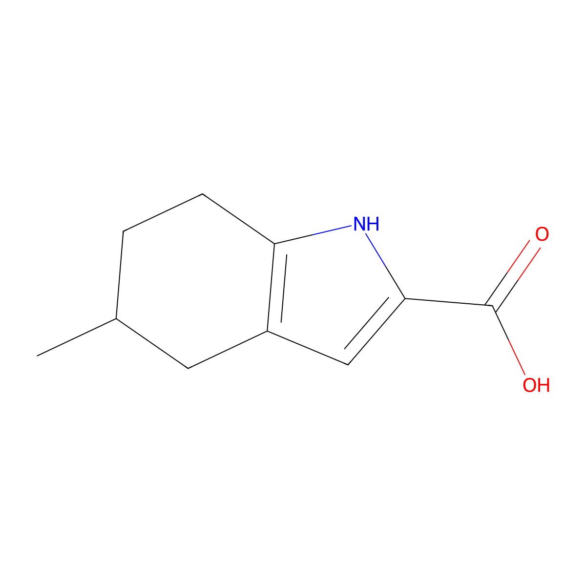 5-Methyl-4,5,6,7-tetrahydro-1H-indole-2-carboxylic acid molecular structure, CAS 1403469-45-3