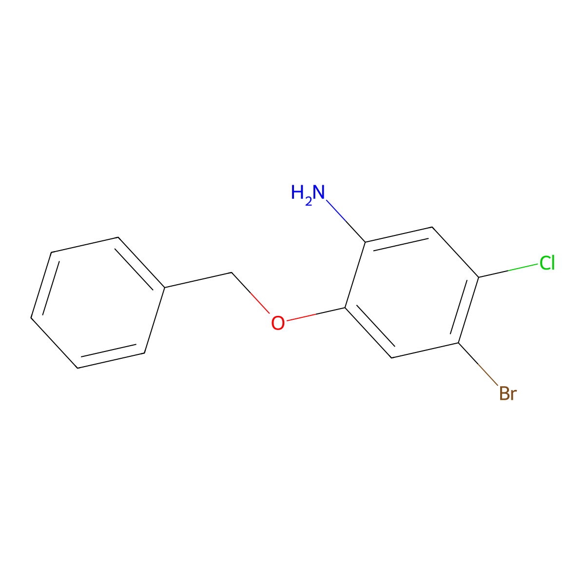 2-(Benzyloxy)-4-bromo-5-chloroaniline molecular structure, CAS 1403483-68-0