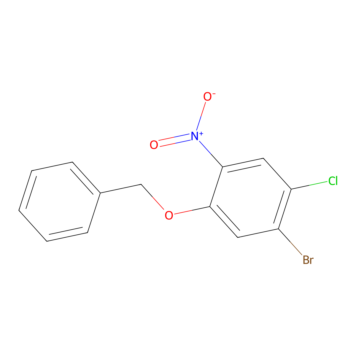 1-(Benzyloxy)-5-bromo-4-chloro-2-nitrobenzene molecular structure, CAS 1403483-74-8