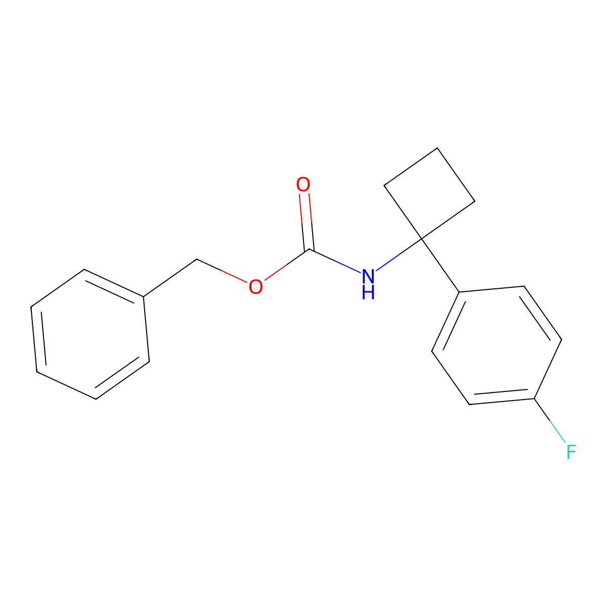 Benzyl N-[1-(4-fluorophenyl)cyclobutyl]carbamate molecular structure, CAS 1403483-75-9
