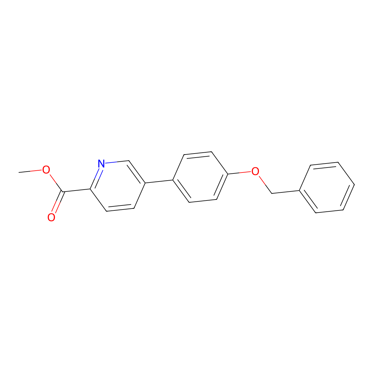 Methyl 5-[4-(benzyloxy)phenyl]pyridine-2-carboxylate molecular structure, CAS 1403483-80-6