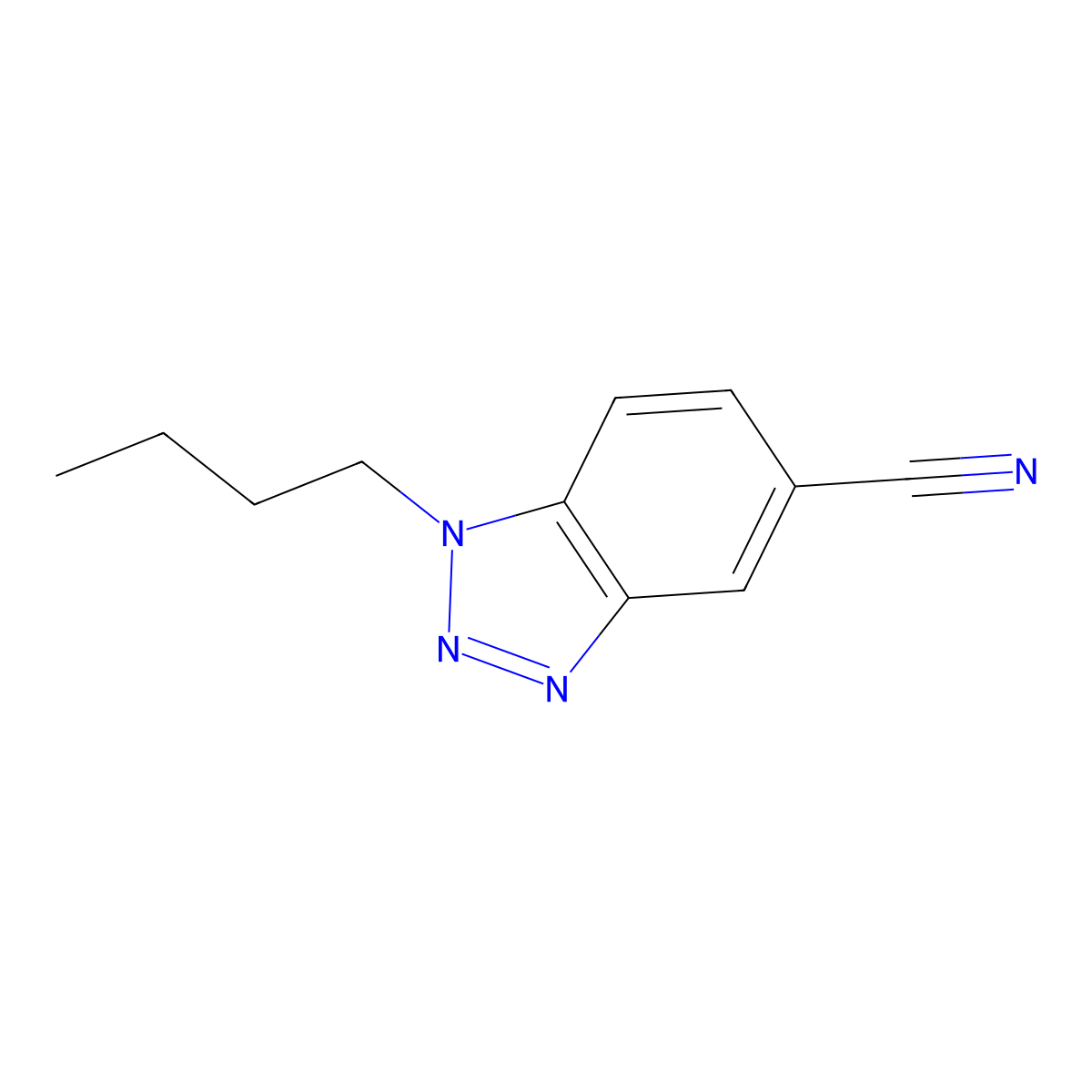 1-Butyl-1,2,3-benzotriazole-5-carbonitrile molecular structure, CAS 1403483-83-9