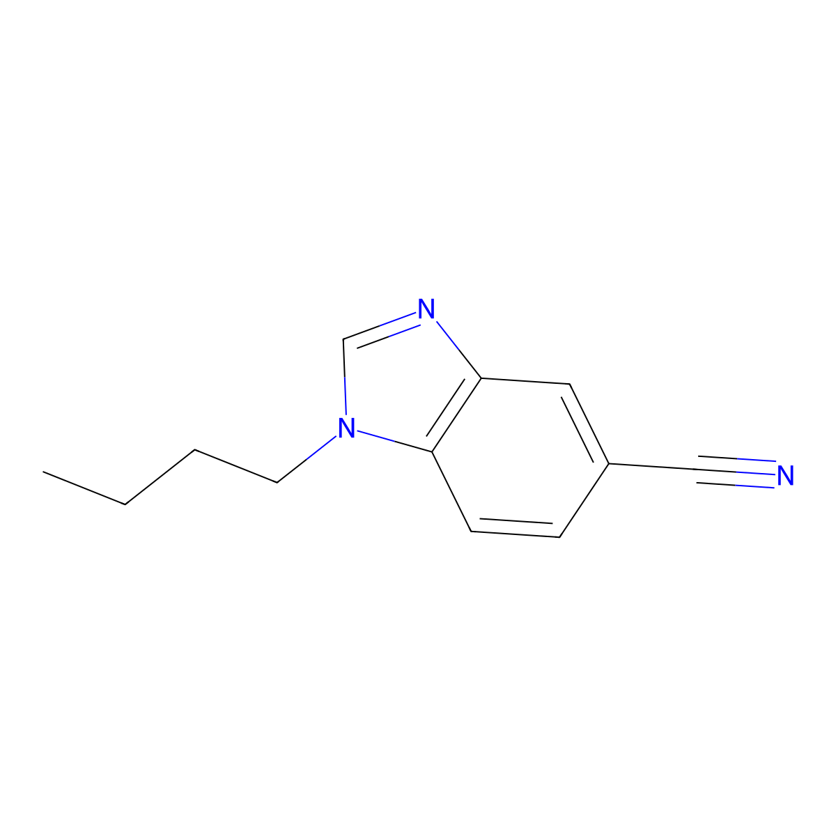 1-Butyl-1,3-benzodiazole-5-carbonitrile molecular structure, CAS 1403483-90-8