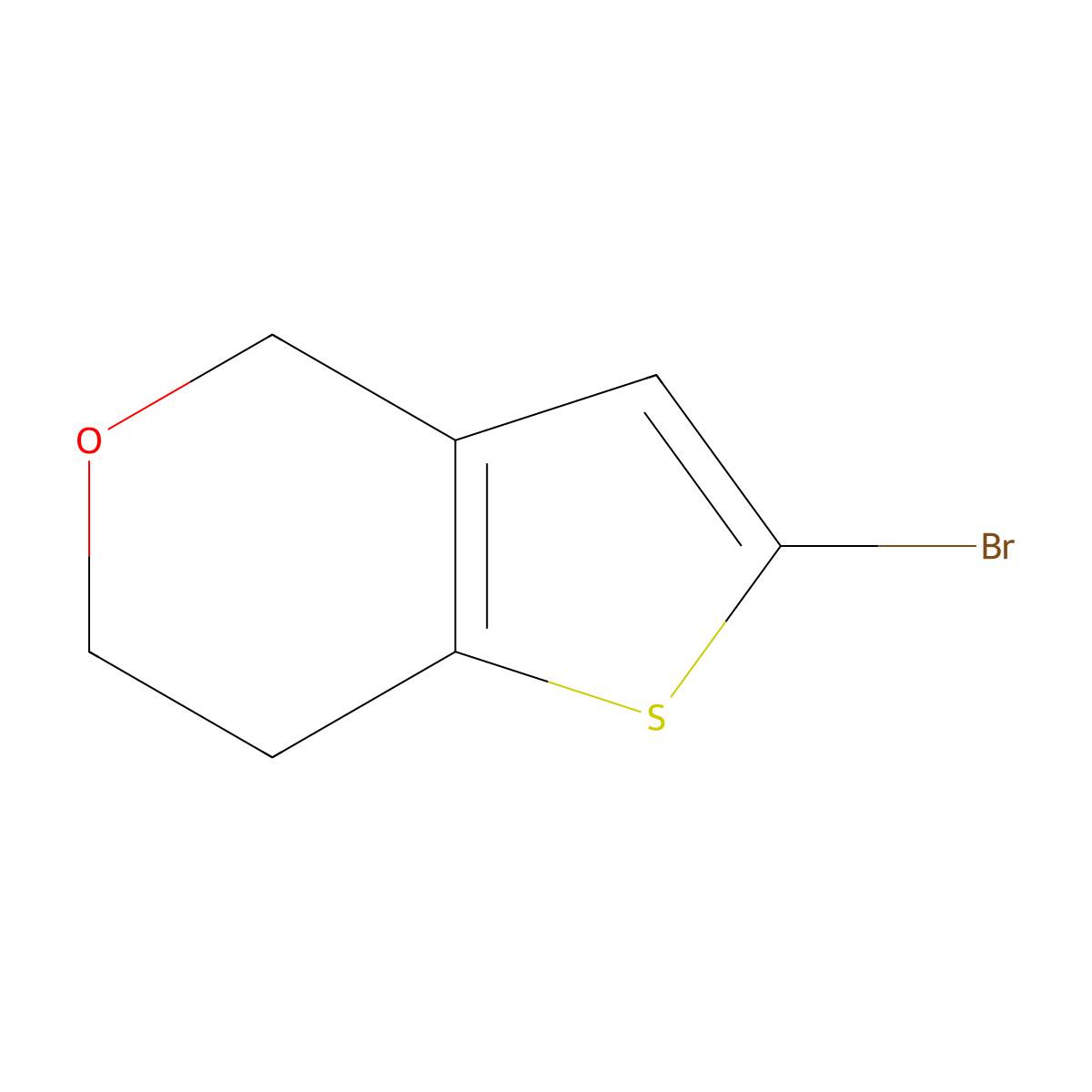 2-bromo-4H,6H,7H-thieno[3,2-c]pyran molecular structure, CAS 1403485-54-0
