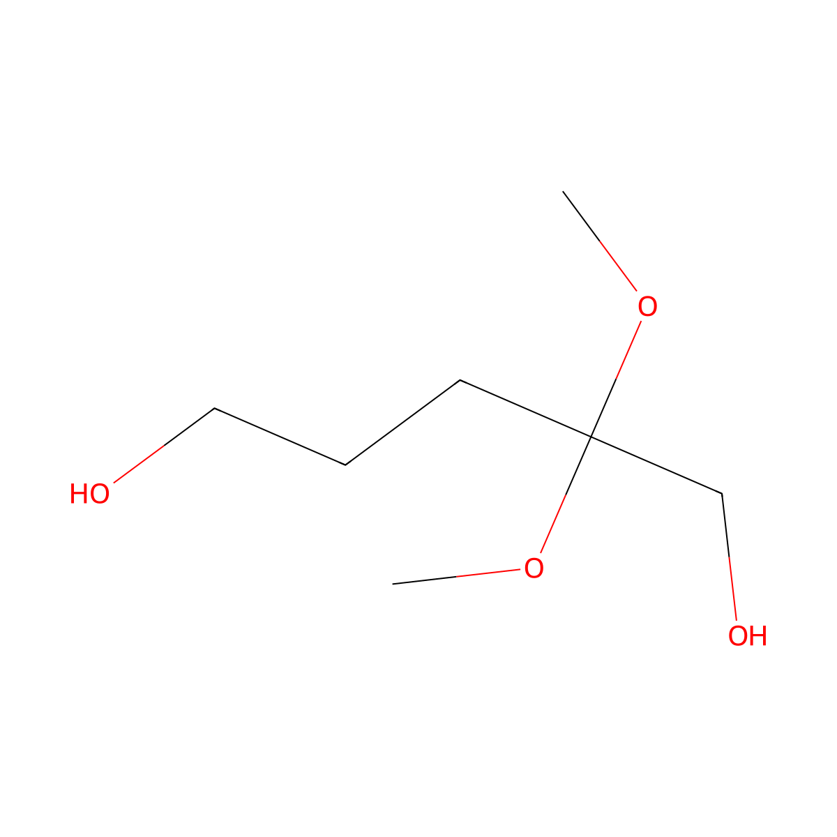 2,2-Dimethoxypentane-1,5-diol molecular structure, CAS 1403495-63-5