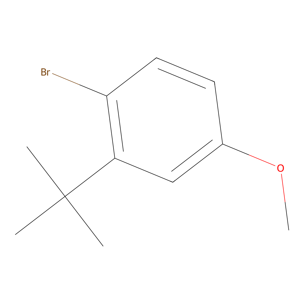 3-tert-Butyl-4-bromoanisole molecular structure, CAS 14035-02-0