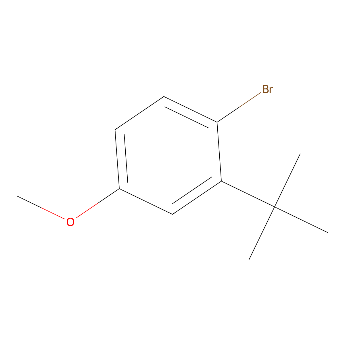 3-tert-Butyl-4-bromoanisole molecular structure, CAS 14035-02-0