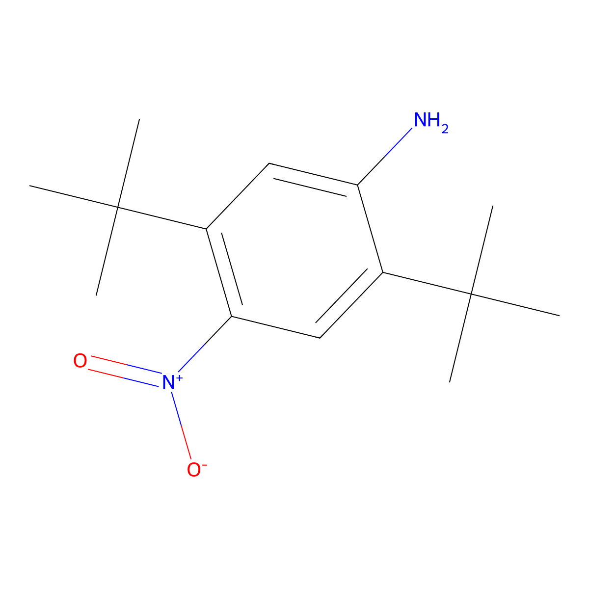 2,5-Ditert-butyl-4-nitroaniline molecular structure, CAS 14035-05-3