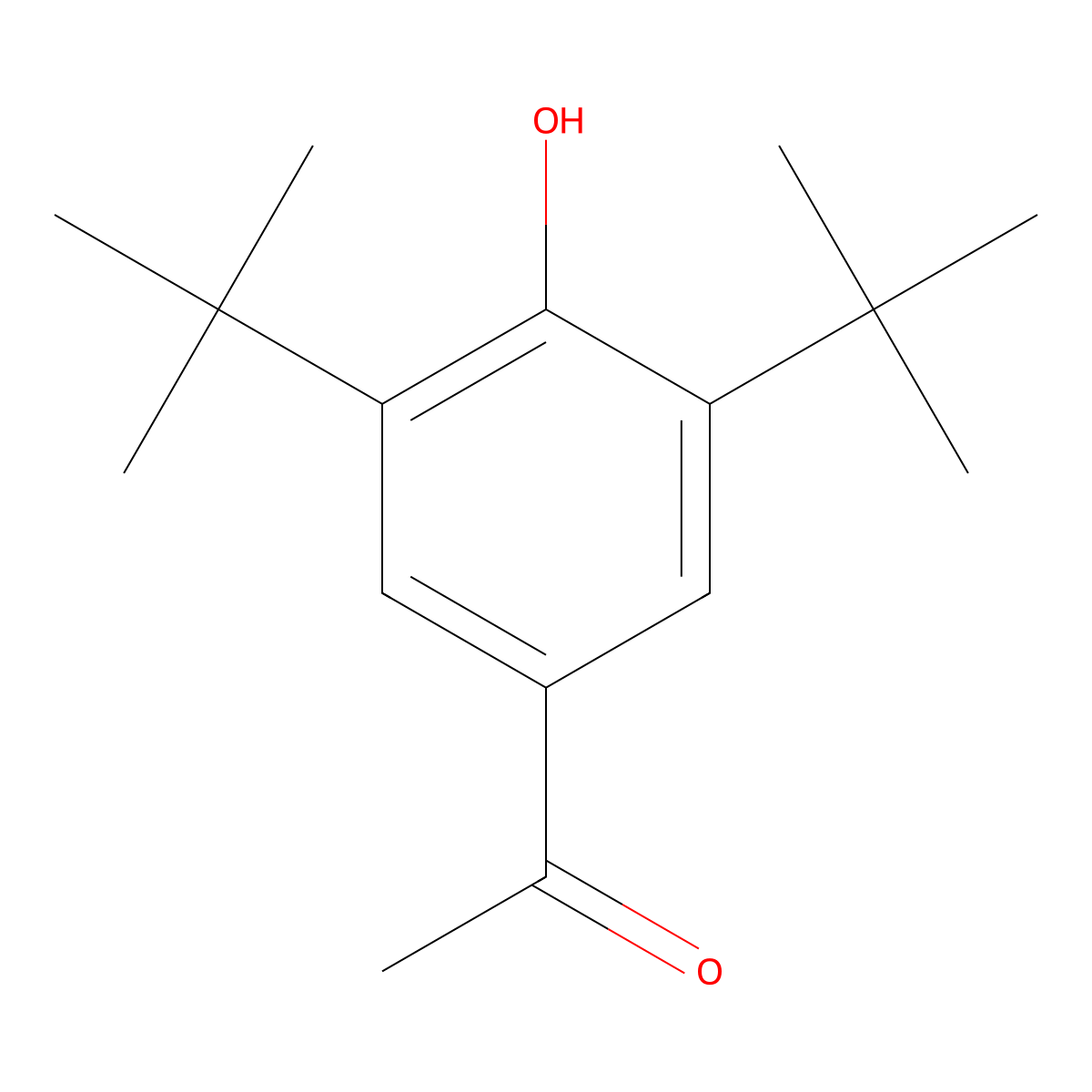 3',5'-Bis(tert-butyl)-4'-hydroxyacetophenone molecular structure, CAS 14035-33-7