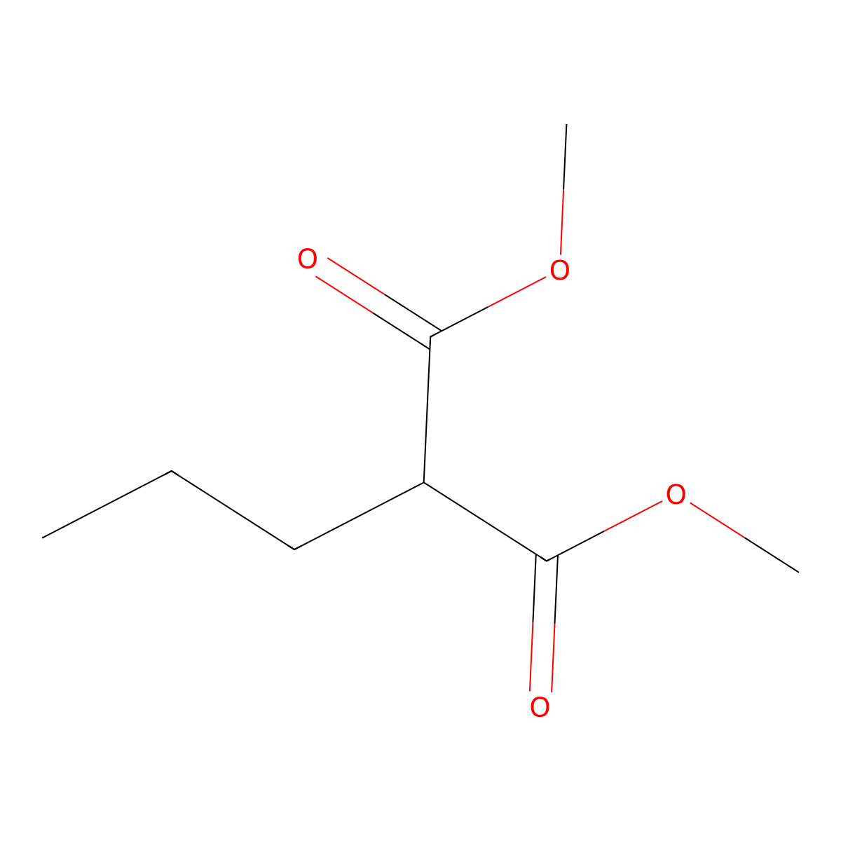 Dimethyl 2-propylmalonate molecular structure, CAS 14035-96-2
