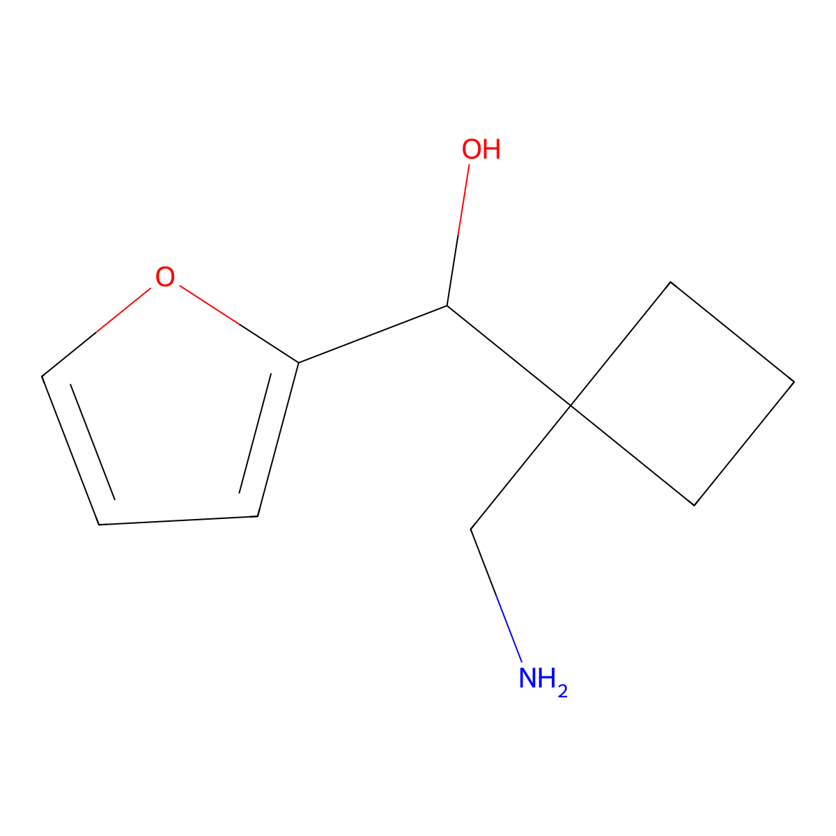 (1-(Aminomethyl)cyclobutyl)(furan-2-yl)methanol molecular structure, CAS 1403564-17-9