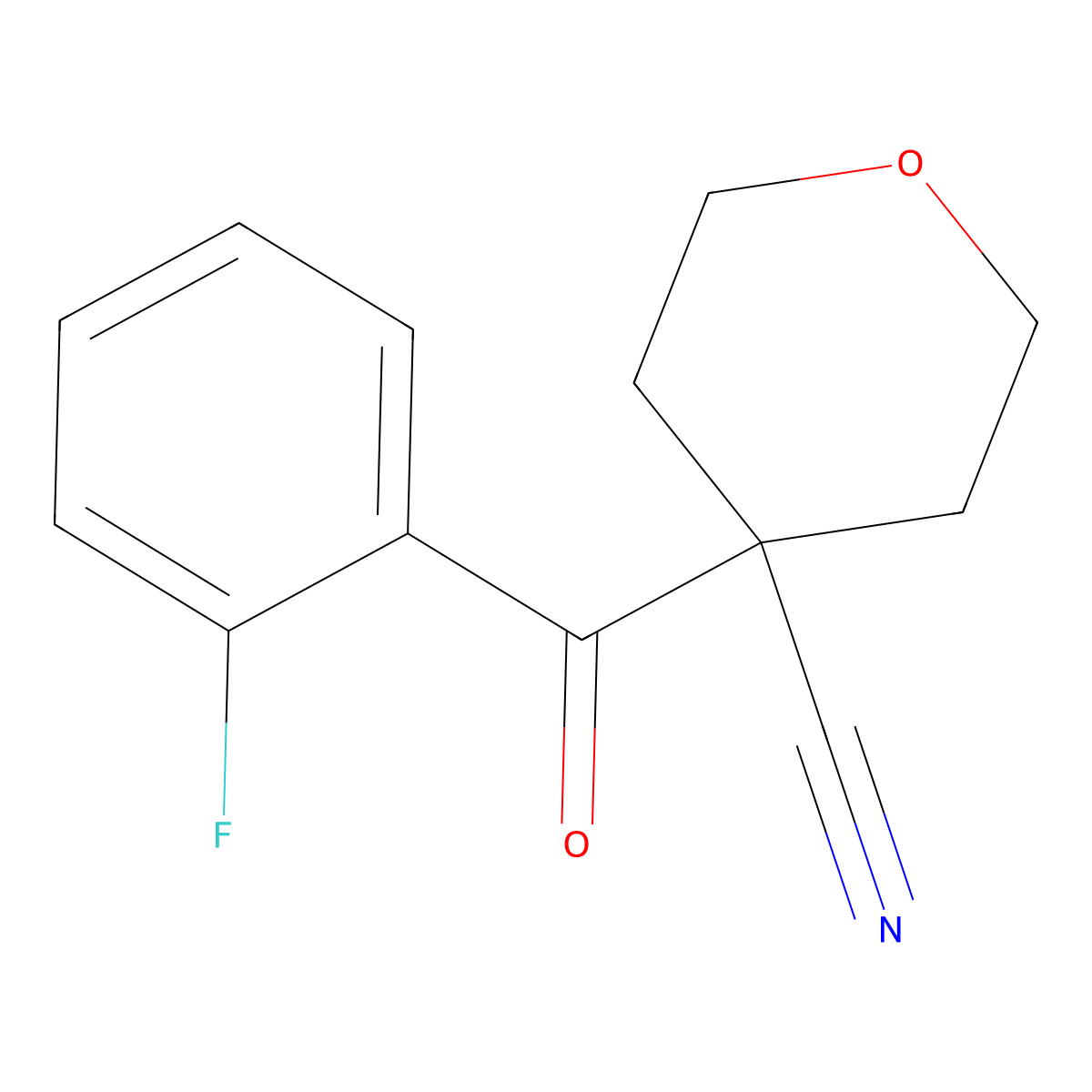 4-(2-Fluorobenzoyl)tetrahydro-2H-pyran-4-carbonitrile molecular structure, CAS 1403564-37-3