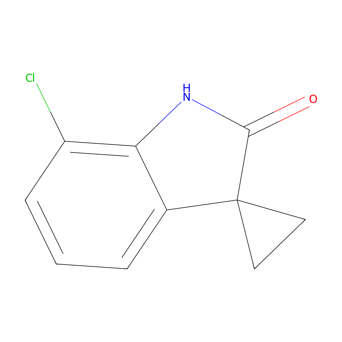 7'-Chlorospiro[cyclopropane-1,3'-indolin]-2'-one molecular structure, CAS 1403564-65-7