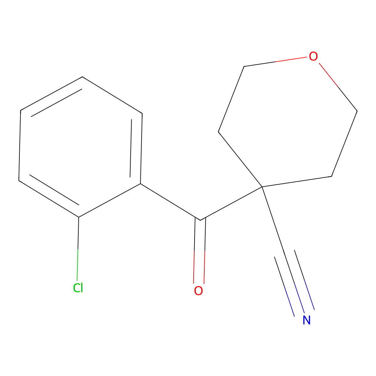 4-(2-Chlorobenzoyl)tetrahydro-2H-pyran-4-carbonitrile molecular structure, CAS 1403564-70-4