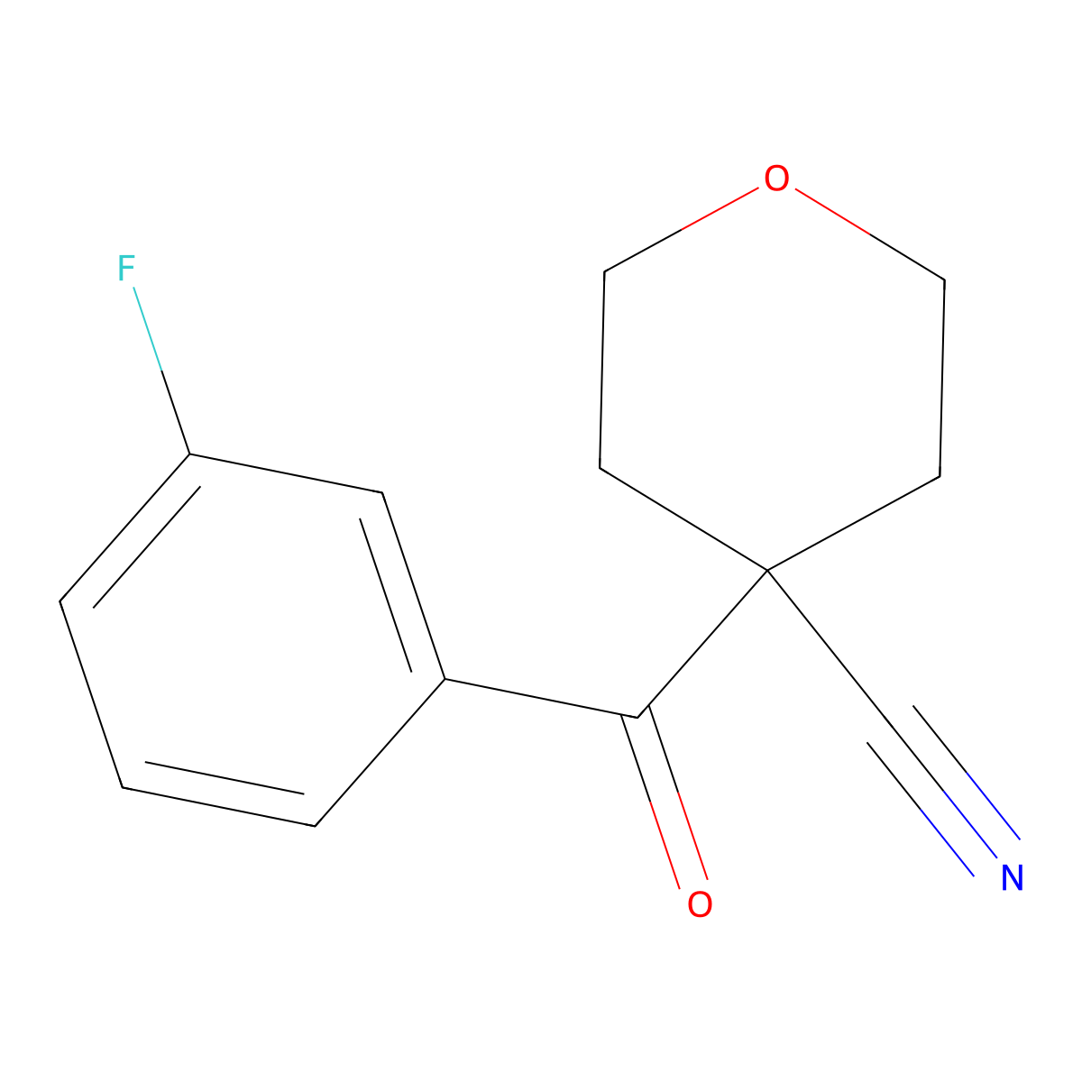 4-(3-Fluorobenzoyl)tetrahydro-2H-pyran-4-carbonitrile molecular structure, CAS 1403564-79-3