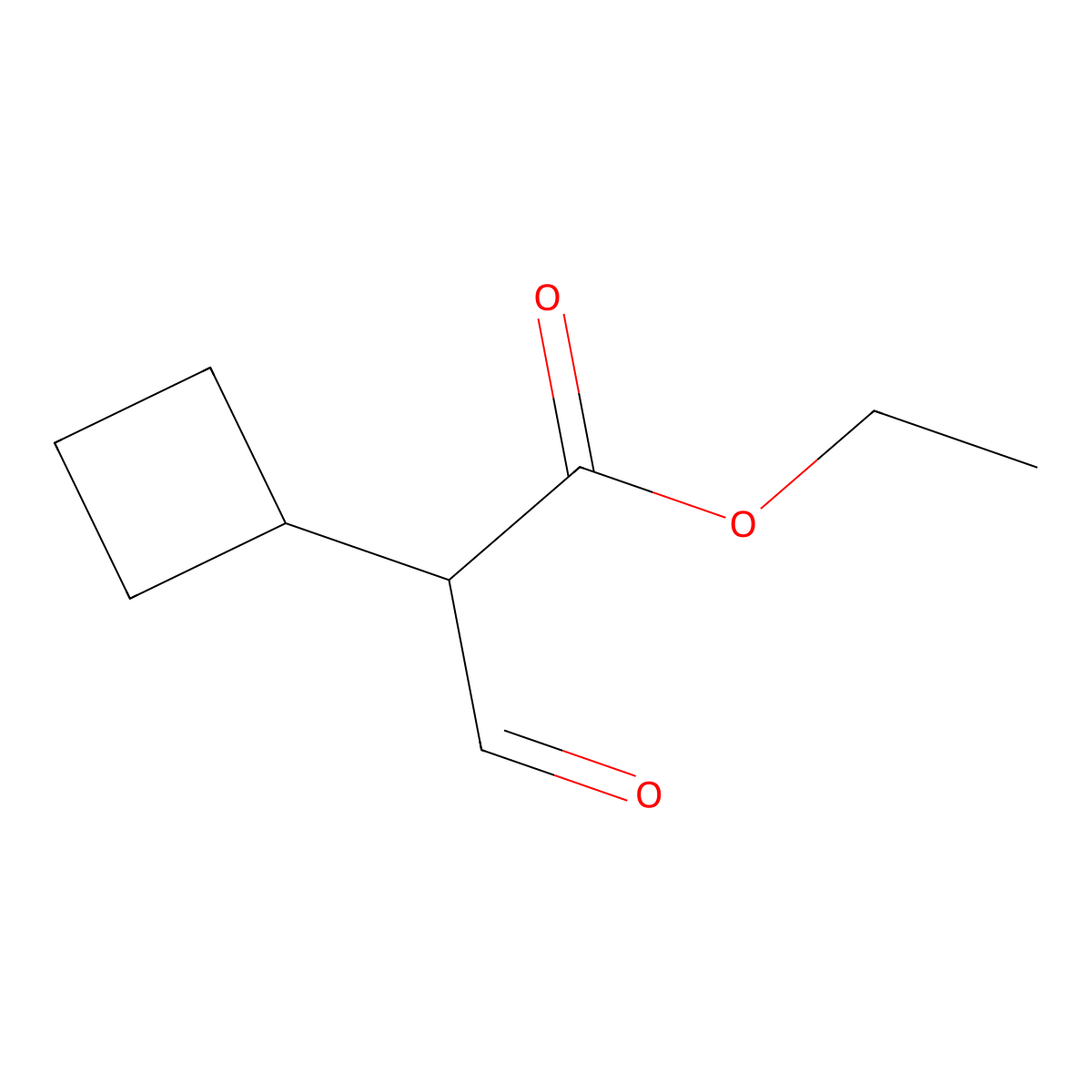 Ethyl 2-cyclobutyl-3-oxopropanoate molecular structure, CAS 1403564-95-3