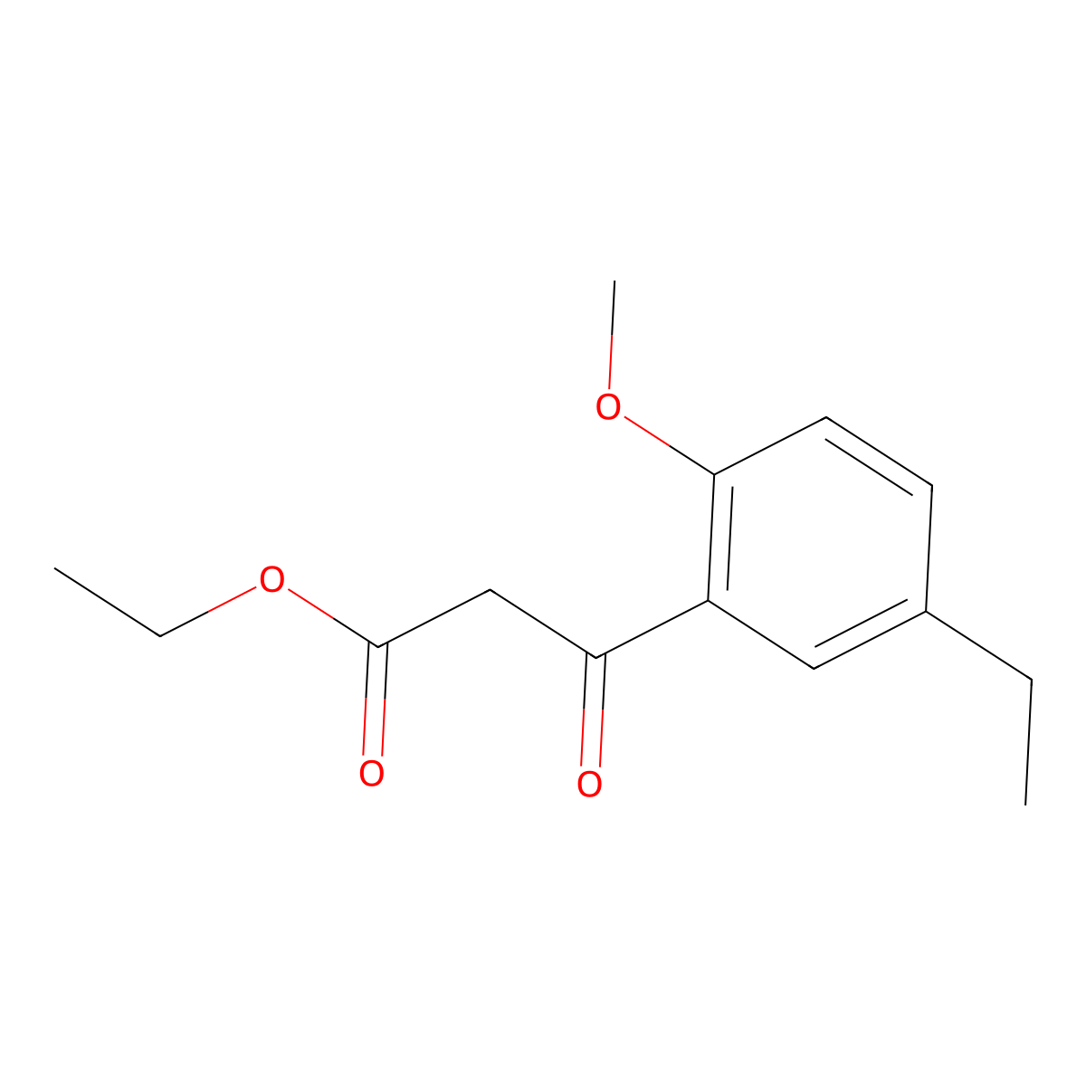 Ethyl 3-(5-ethyl-2-methoxyphenyl)-3-oxopropanoate molecular structure, CAS 1403565-31-0