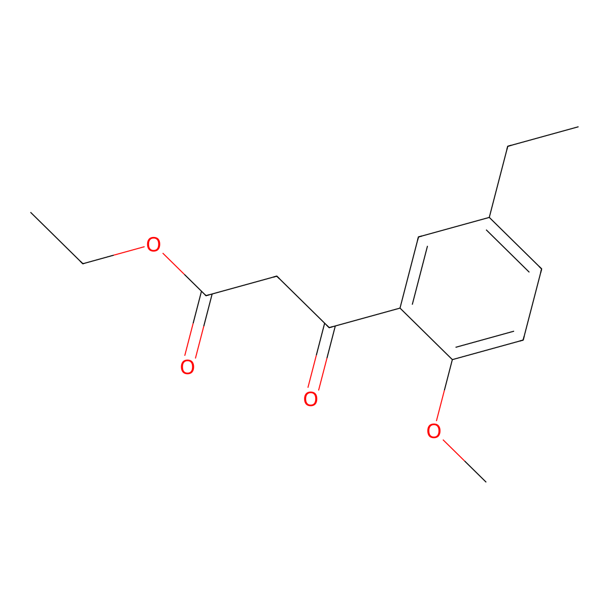 Ethyl 3-(5-ethyl-2-methoxyphenyl)-3-oxopropanoate molecular structure, CAS 1403565-31-0