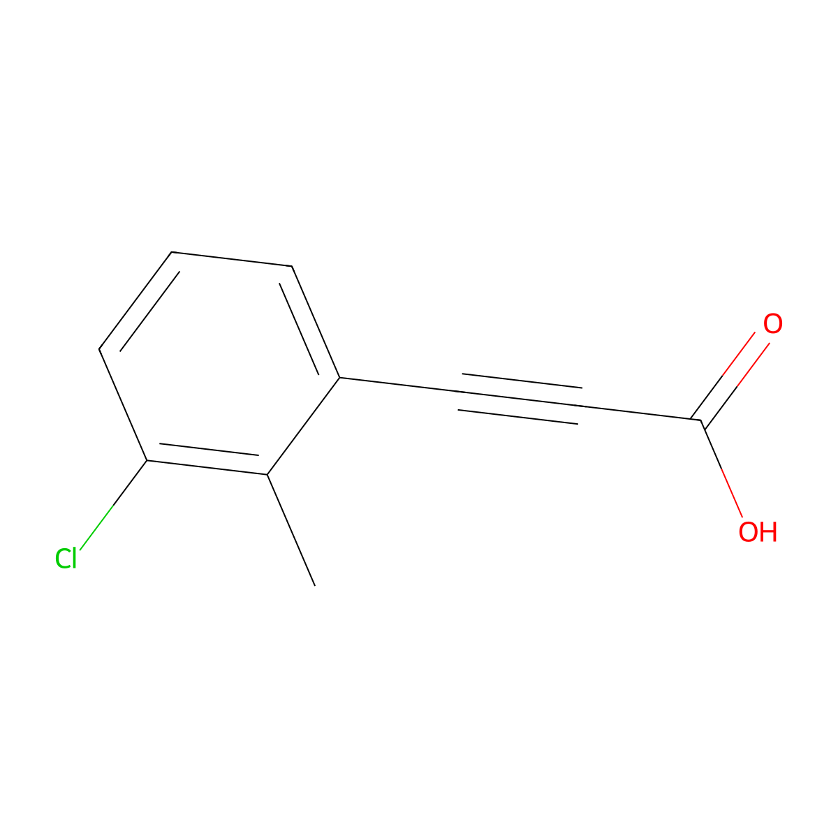 3-(3-Chloro-2-methylphenyl)propiolic acid molecular structure, CAS 1403565-36-5
